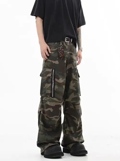 Japanese Brand Miho Camouflage High Street Vintage Loose Casual Pants Size US 30 / EU 46 - 7 Thumbnail