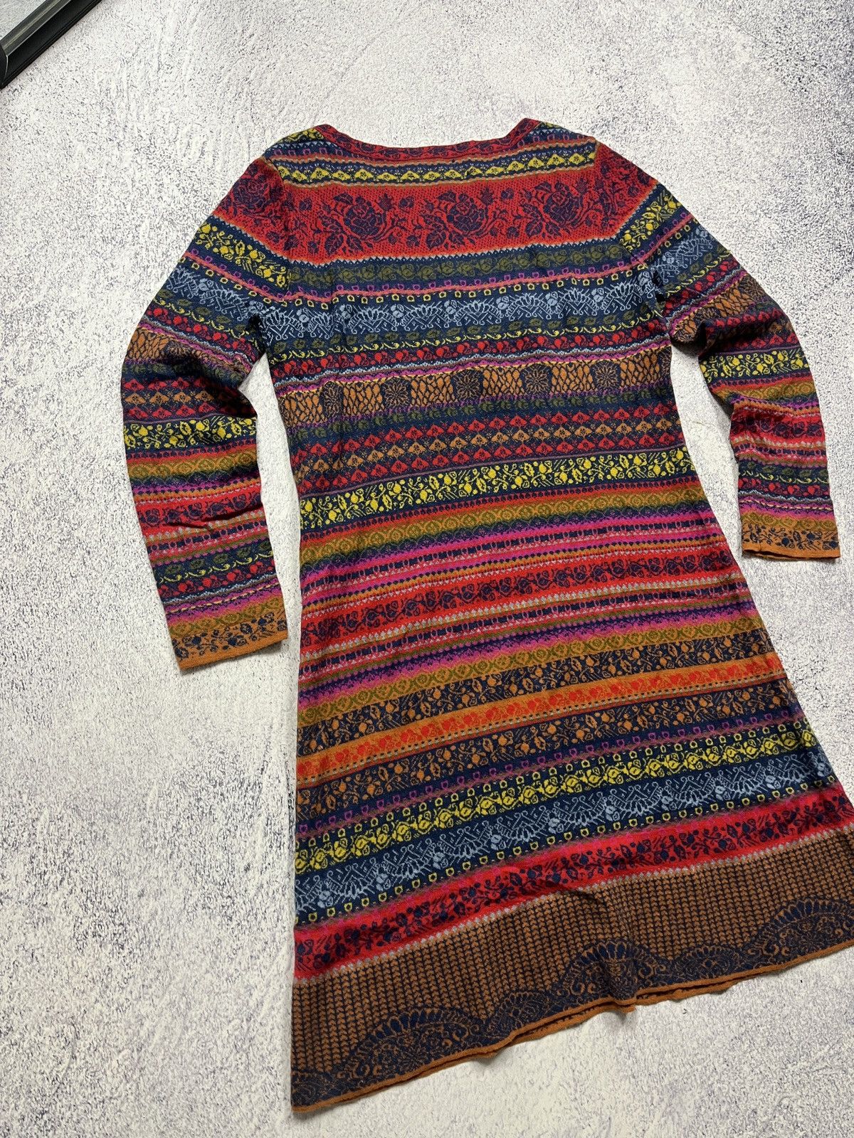 Japanese Brand Ivko Wool Knitted Dress Float Pattern Japanese Avant Garde Size S / US 4 / IT 40 - 8 Thumbnail