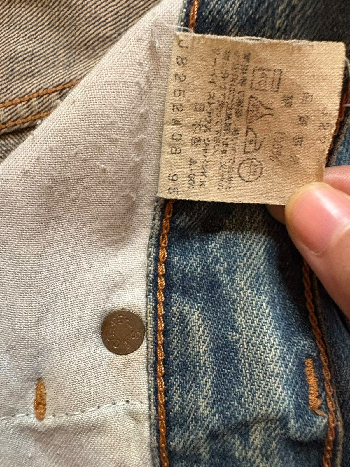 Levi's Vintage 80s Levis 502 Big E Mud Wash Japanese Selvedge Jeans Size US 30 / EU 46 - 14 Thumbnail