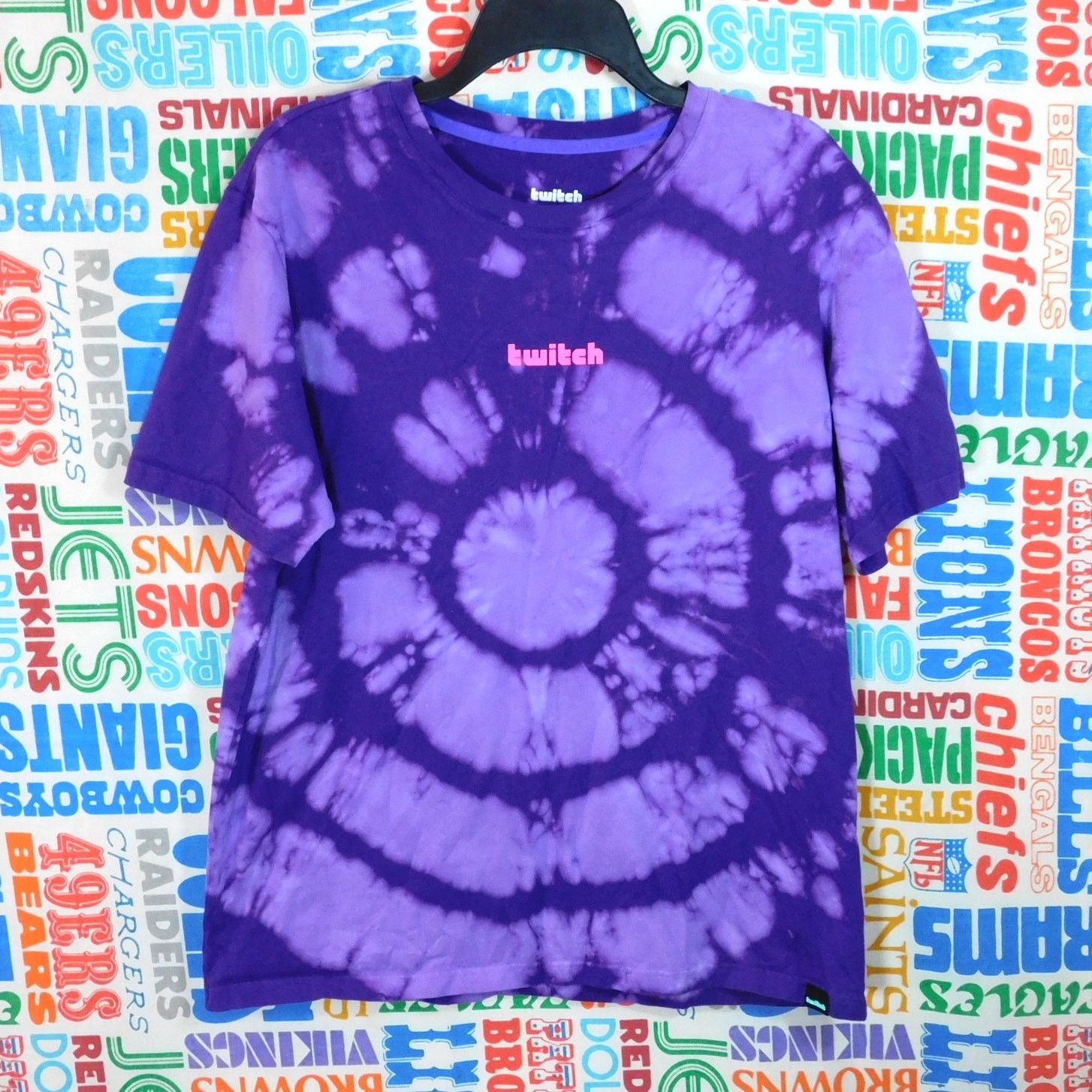 Hanes Twitch Tie Dye T Shirt Size L Purple Pink Logo Streamer Size US L / EU 52-54 / 3 - 1 Thumbnail