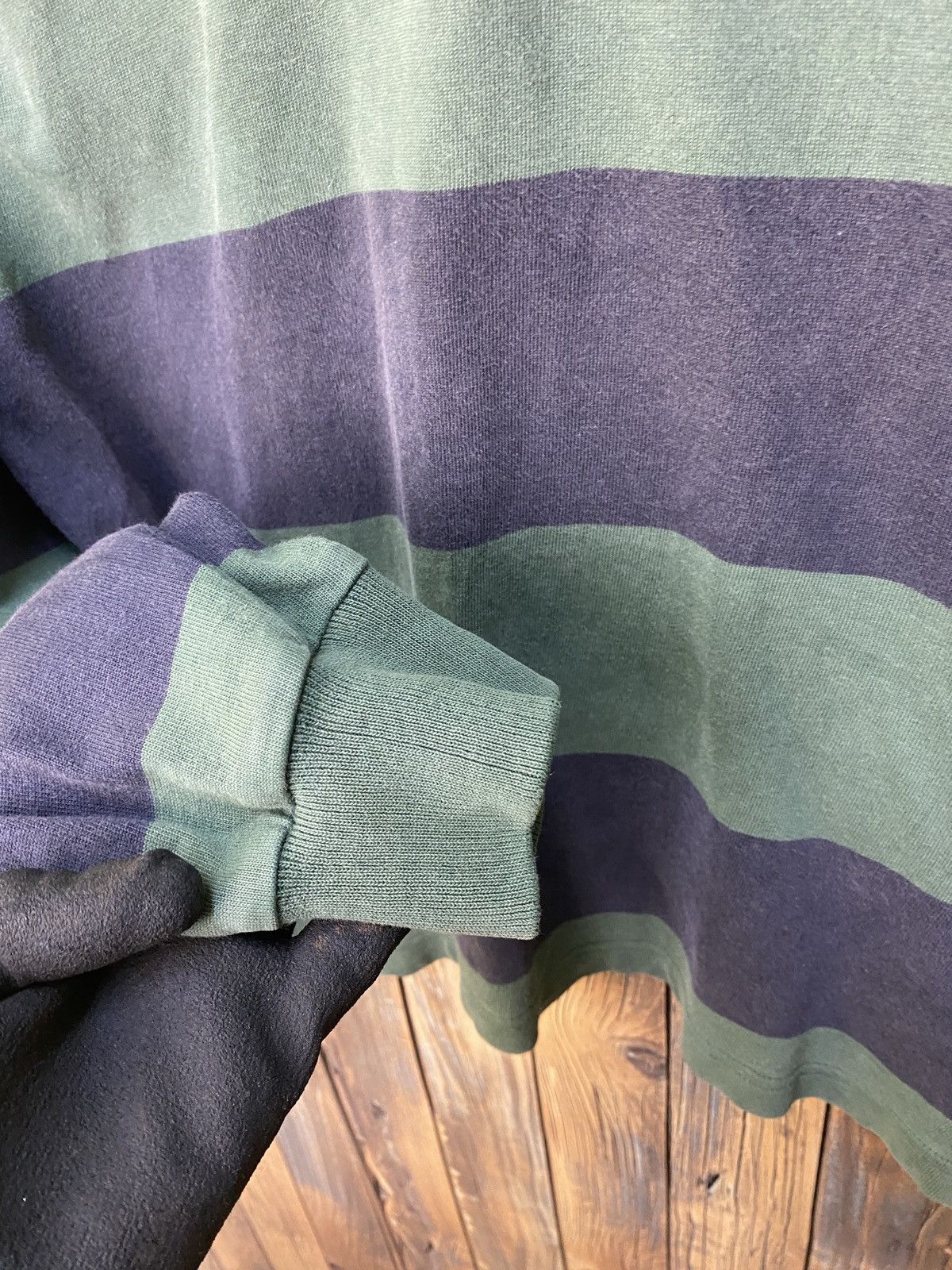 Canterbury of New Zealand × L.L. Bean × Vintage Vintage canterbury zebra line polo tee longsleeve Size US L / EU 52-54 / 3 - 11 Thumbnail