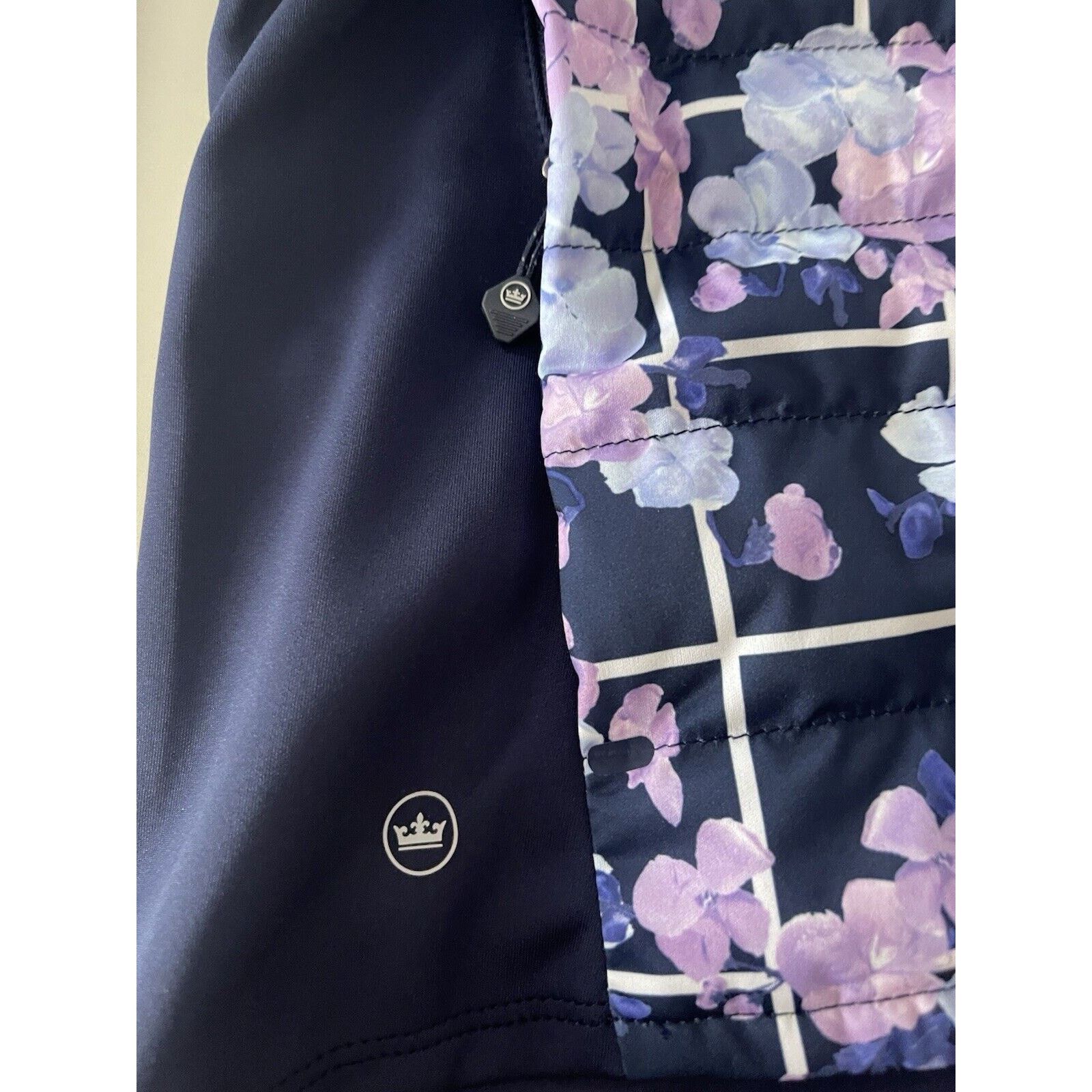 Peter Millar PETER MILLAR Women’s Navy Floral Hybrid Golf Jacket Medium Size M / US 6-8 / IT 42-44 - 16 Thumbnail