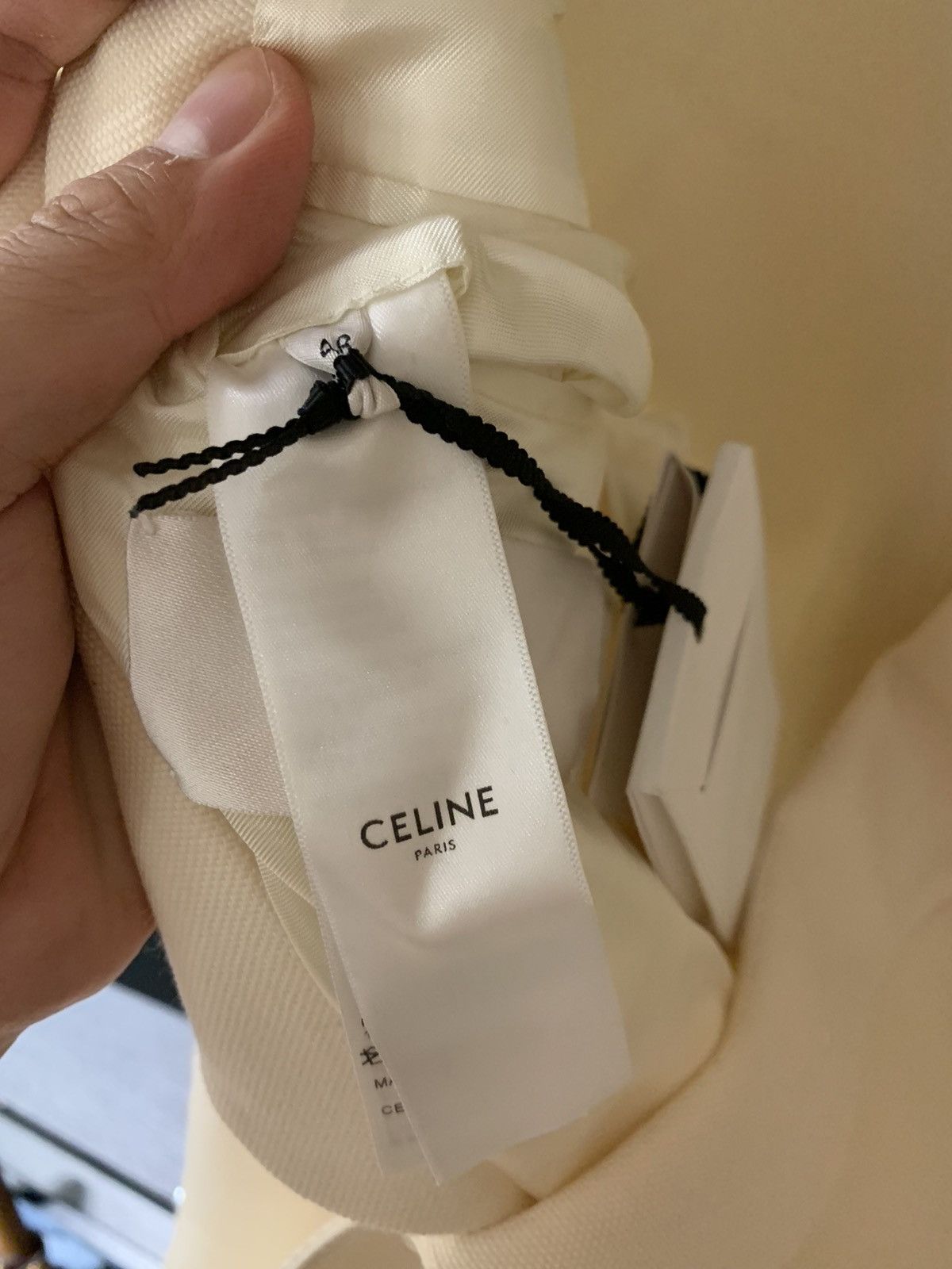 Celine Celine 2023SS Ivory Mohair Shawl blazer Size US M / EU 48-50 / 2 - 4 Thumbnail