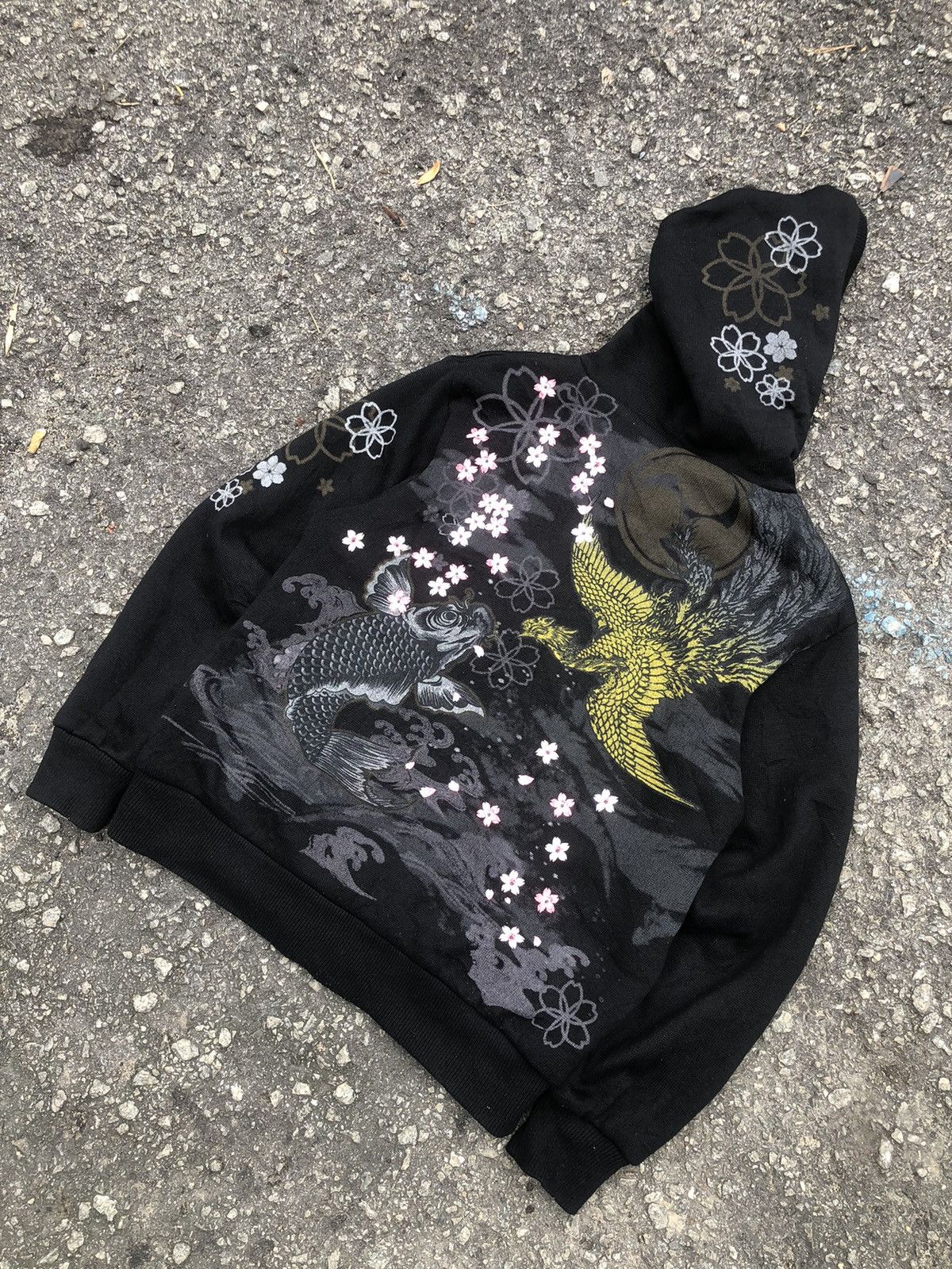 Japanese Brand RARE Vintage Overprint Embroidery Japanese Sukajan Hoodie Size US L / EU 52-54 / 3 - 15 Thumbnail