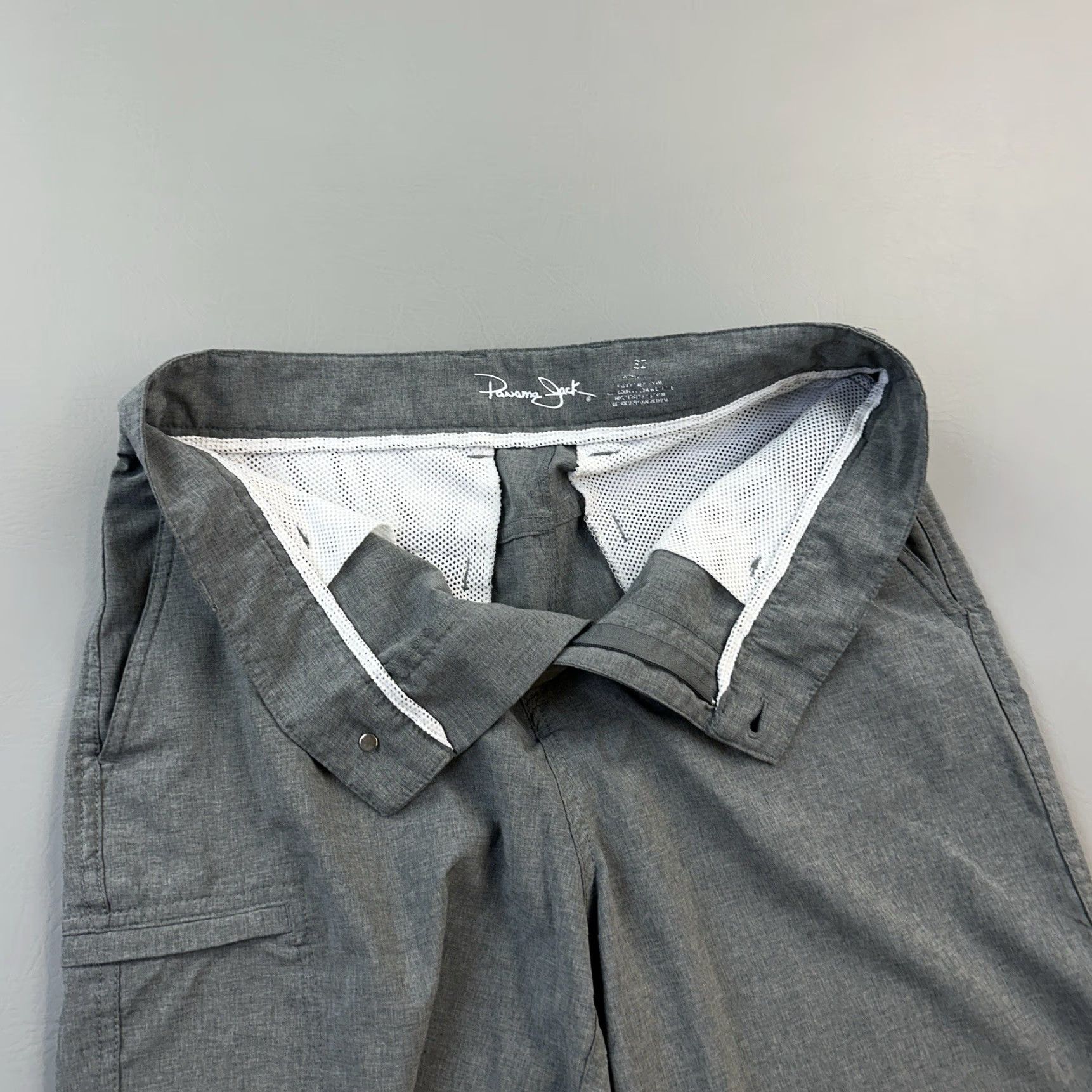 Panama Jack Panama Jack Shorts Mens 32 Gray Utility Pocket Performance Stretch Golf Casual Size US 32 / EU 48 - 4 Thumbnail