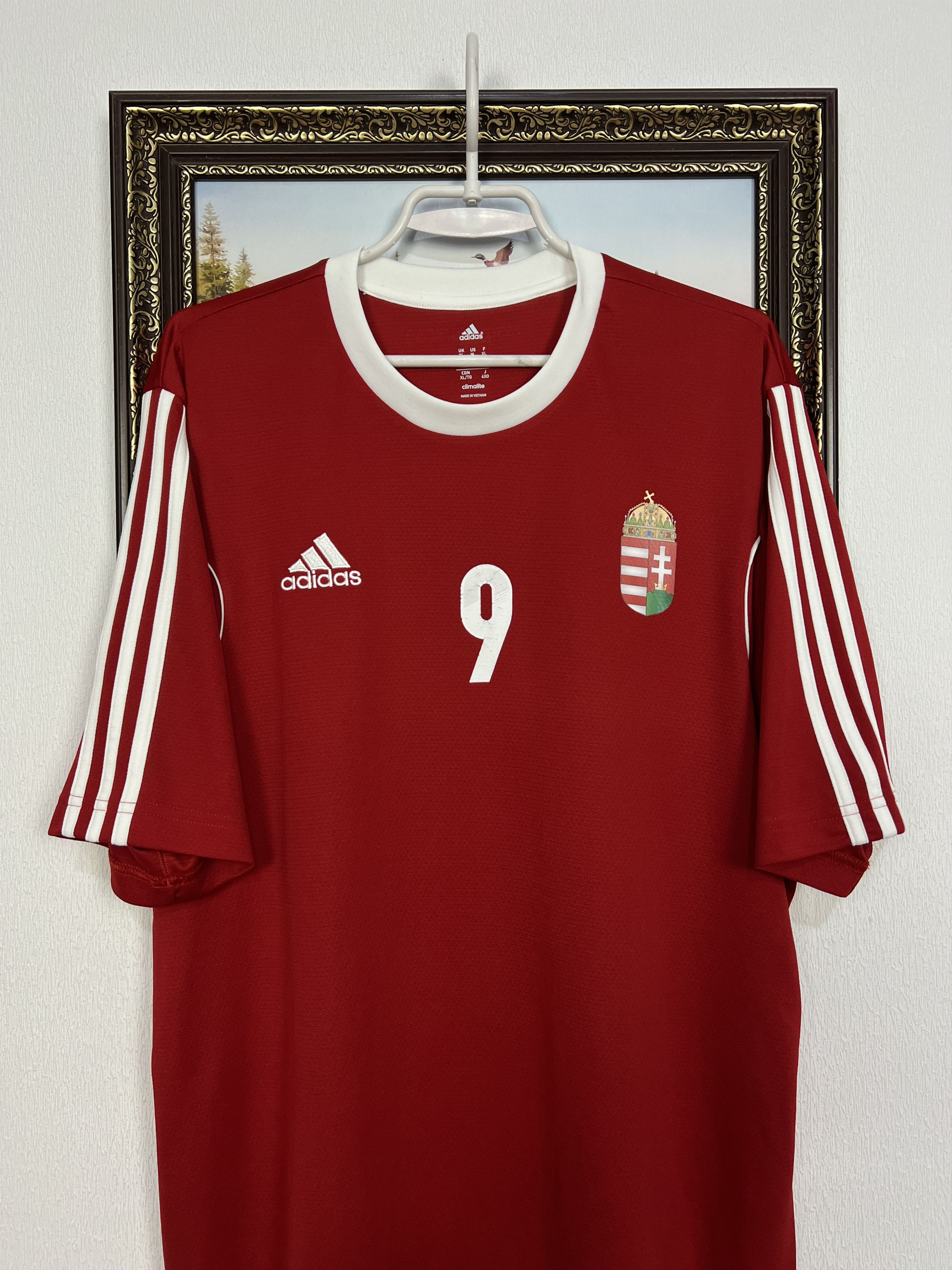 Adidas Hungary football shirt Soccer #9 Szalai Adidas Jersey Trikot Size US XL / EU 56 / 4 - 4 Thumbnail
