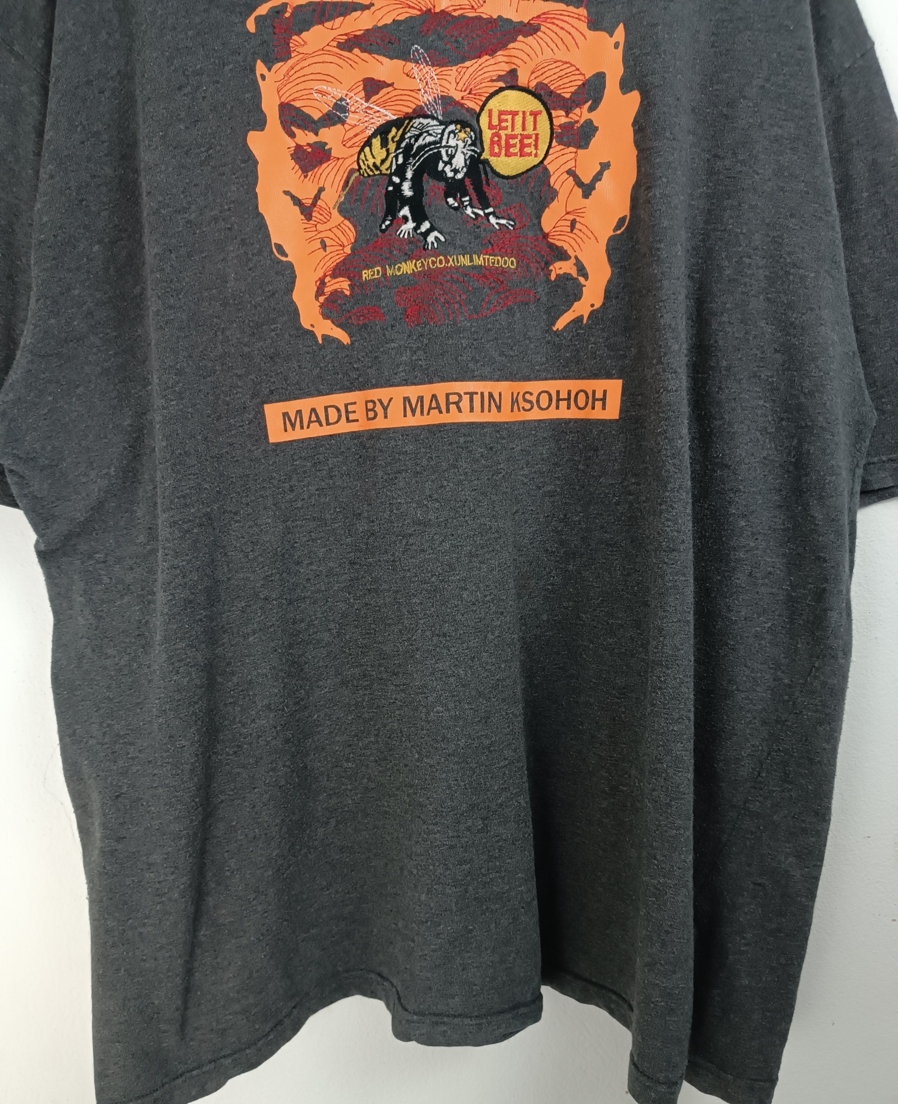 Japanese Brand VINTAGE LET IT BEE BY MARIN KSOHOH REDMONKEY EMBROIDERY LOGO Size US XXL / EU 58 / 5 - 6 Thumbnail