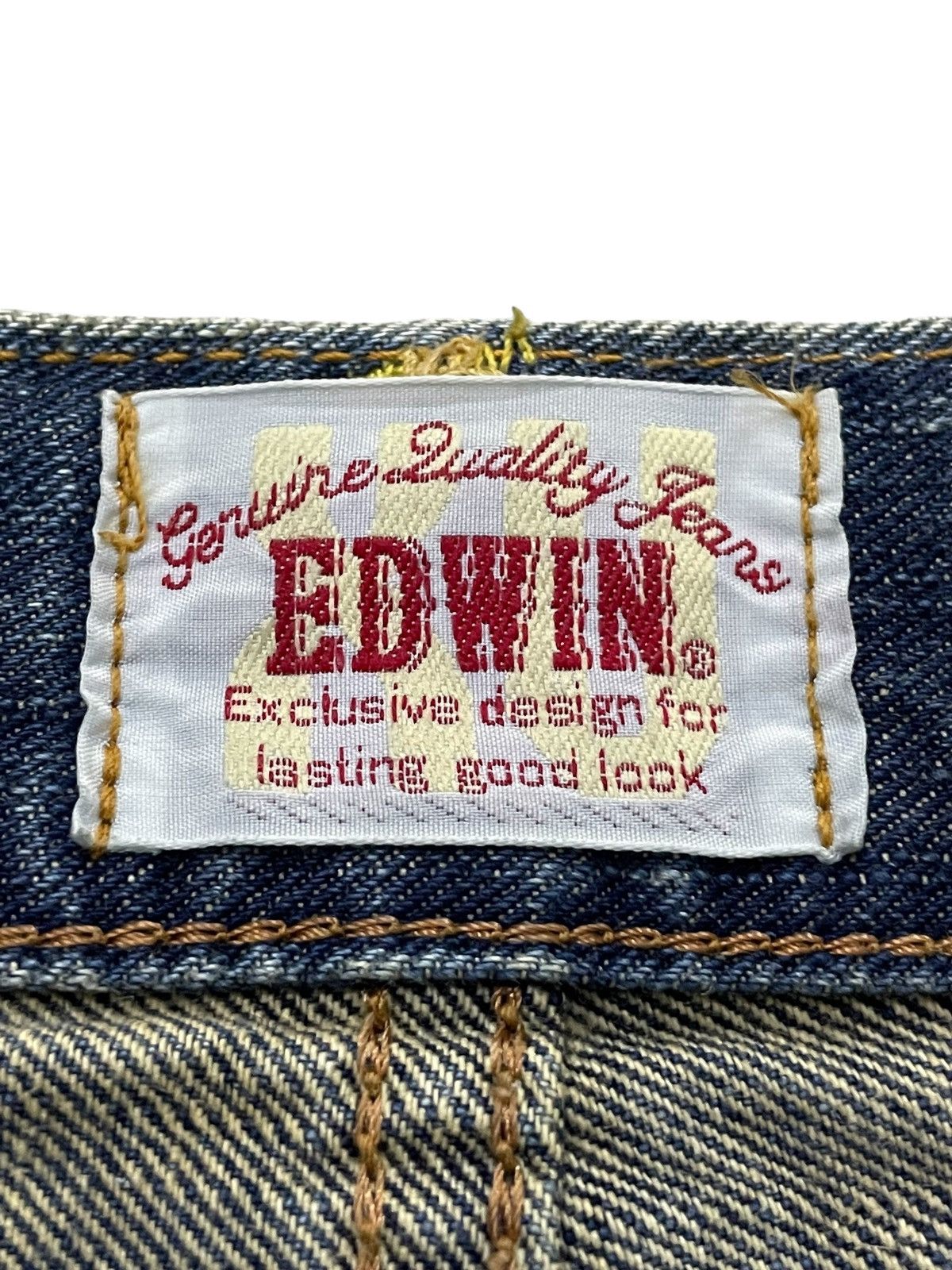 Edwin × Hysteric Glamour Vintage Edwin 403XV Patchwork Zig Zag Distressed Jeans Size US 32 / EU 48 - 20 Thumbnail