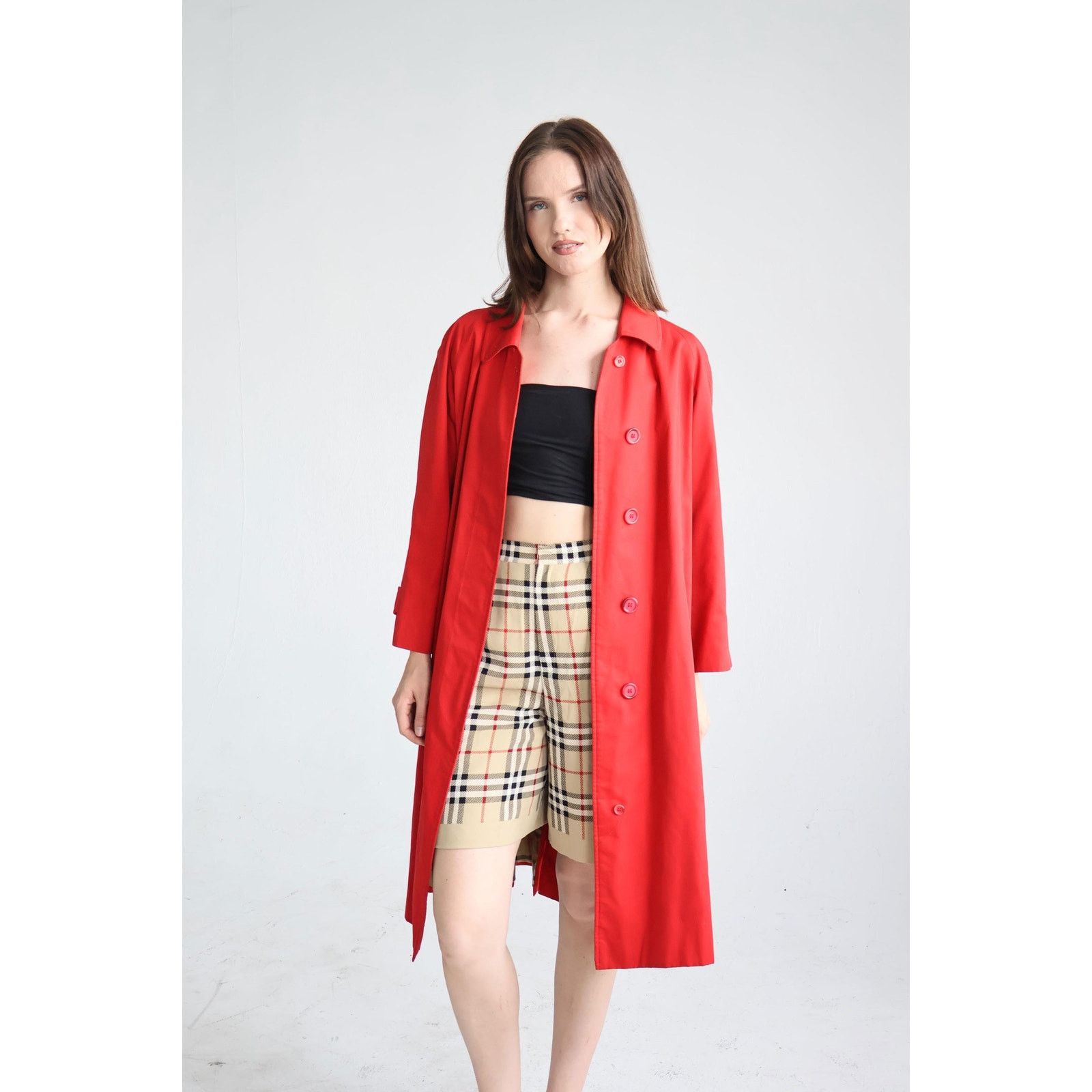 Burberry BURBERRY LONDON for Galtrucco Milano Trench Coat in Rouge Size M / US 6-8 / IT 42-44 - 3 Thumbnail
