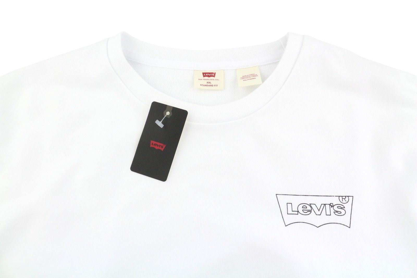 Levi's STANDARD FIT 2XL White Graphic Logo Crew Pullover 87097 Size US XXL / EU 58 / 5 - 5 Thumbnail