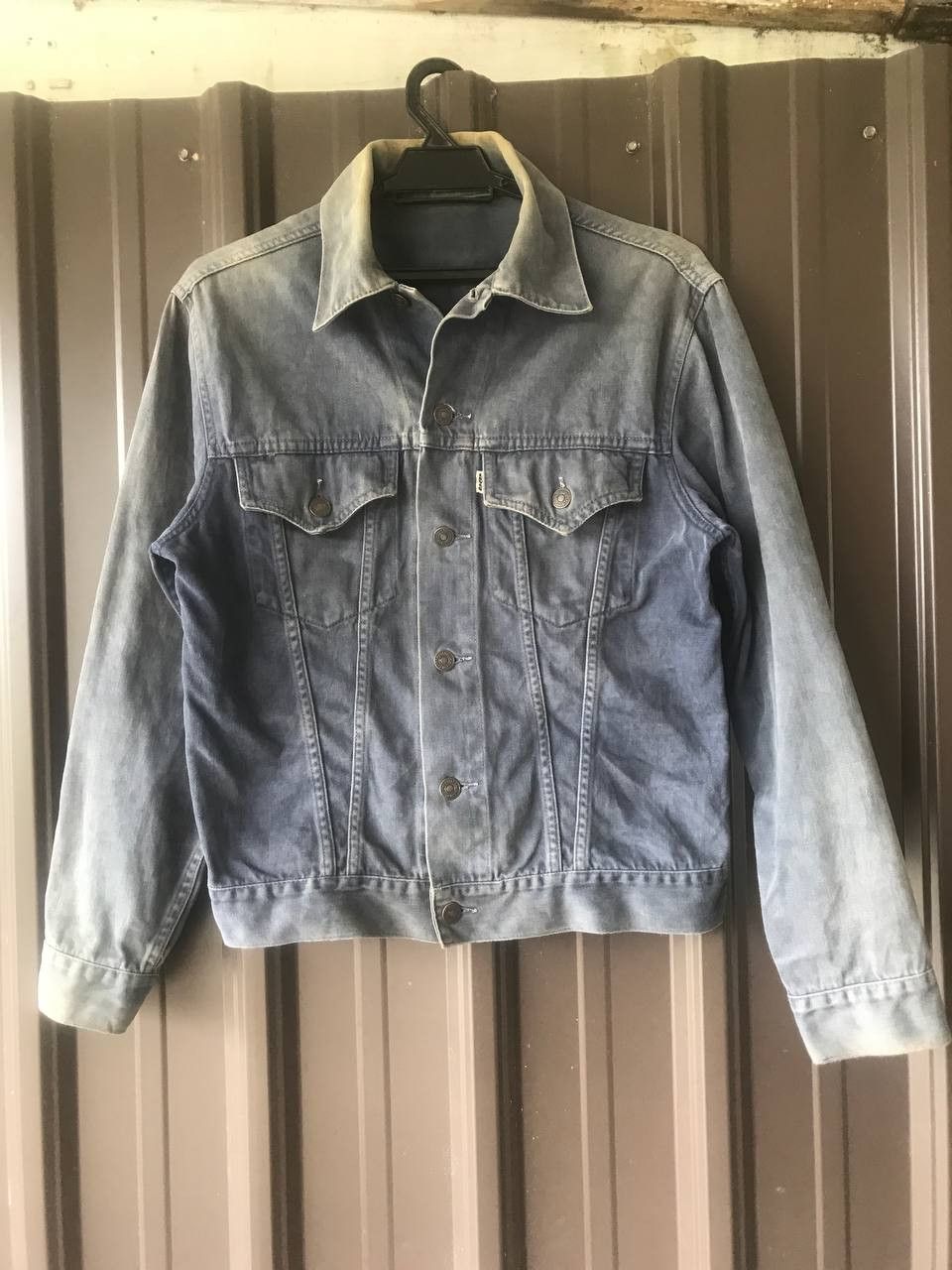 Levi's Vintage Clothing × Vintage Vintage Levis Trucker Big E Jacket Sunfaded Button 347 Size US S / EU 44-46 / 1 - 1 Thumbnail