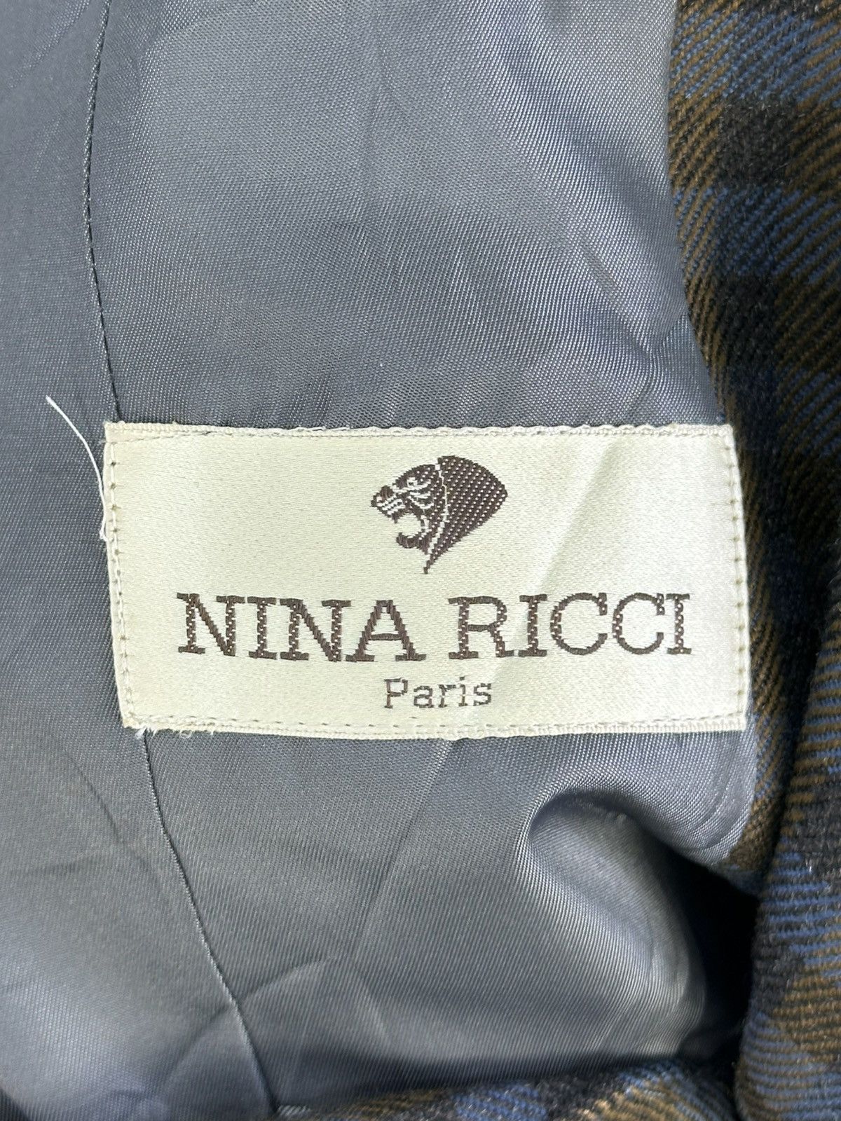 Nina Ricci Vintage Nina Ricci Paris Checkered Coat Jacket Size M / US 6-8 / IT 42-44 - 12 Thumbnail