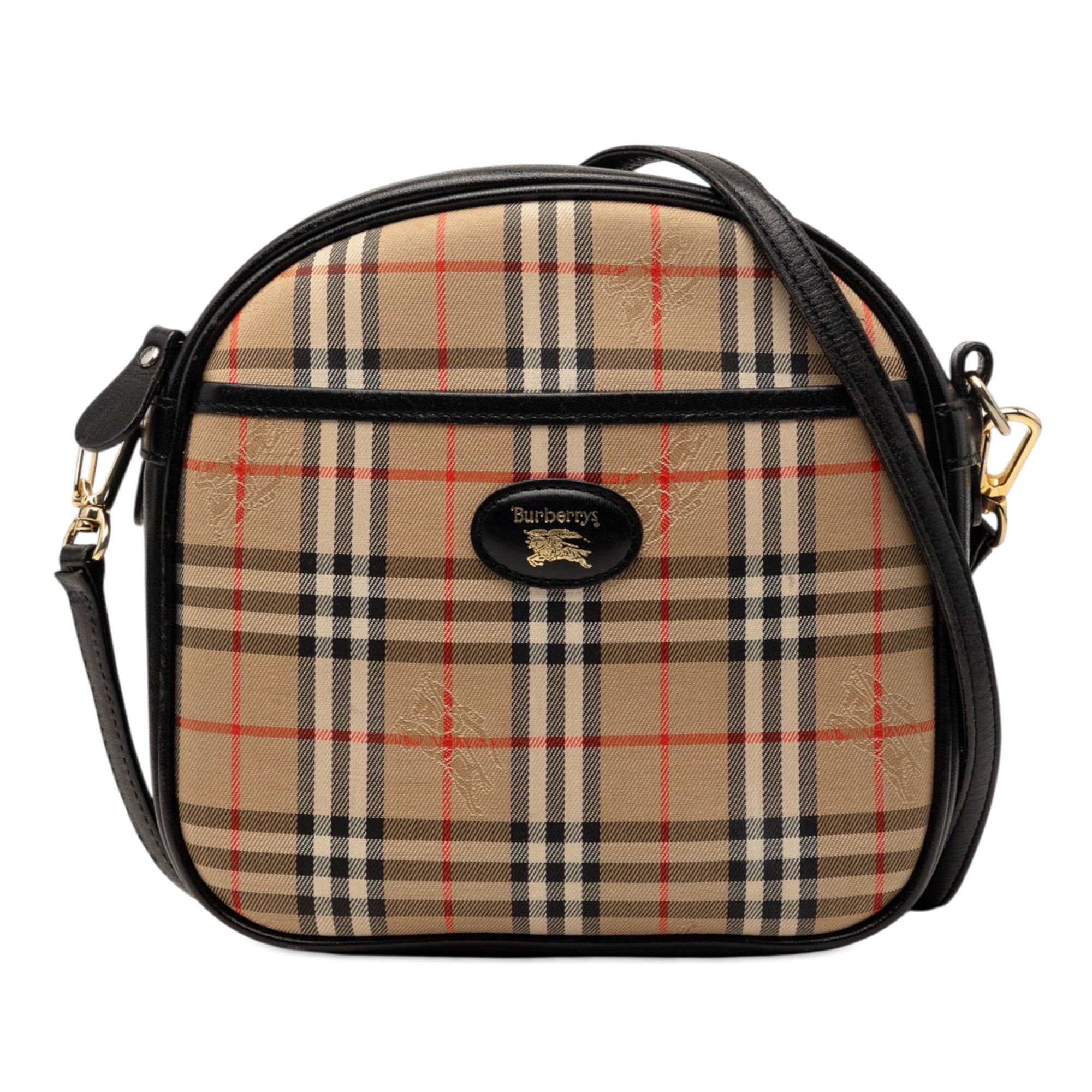 Burberry Haymarket Check Canvas Crossbody Size ONE SIZE - 1 Thumbnail