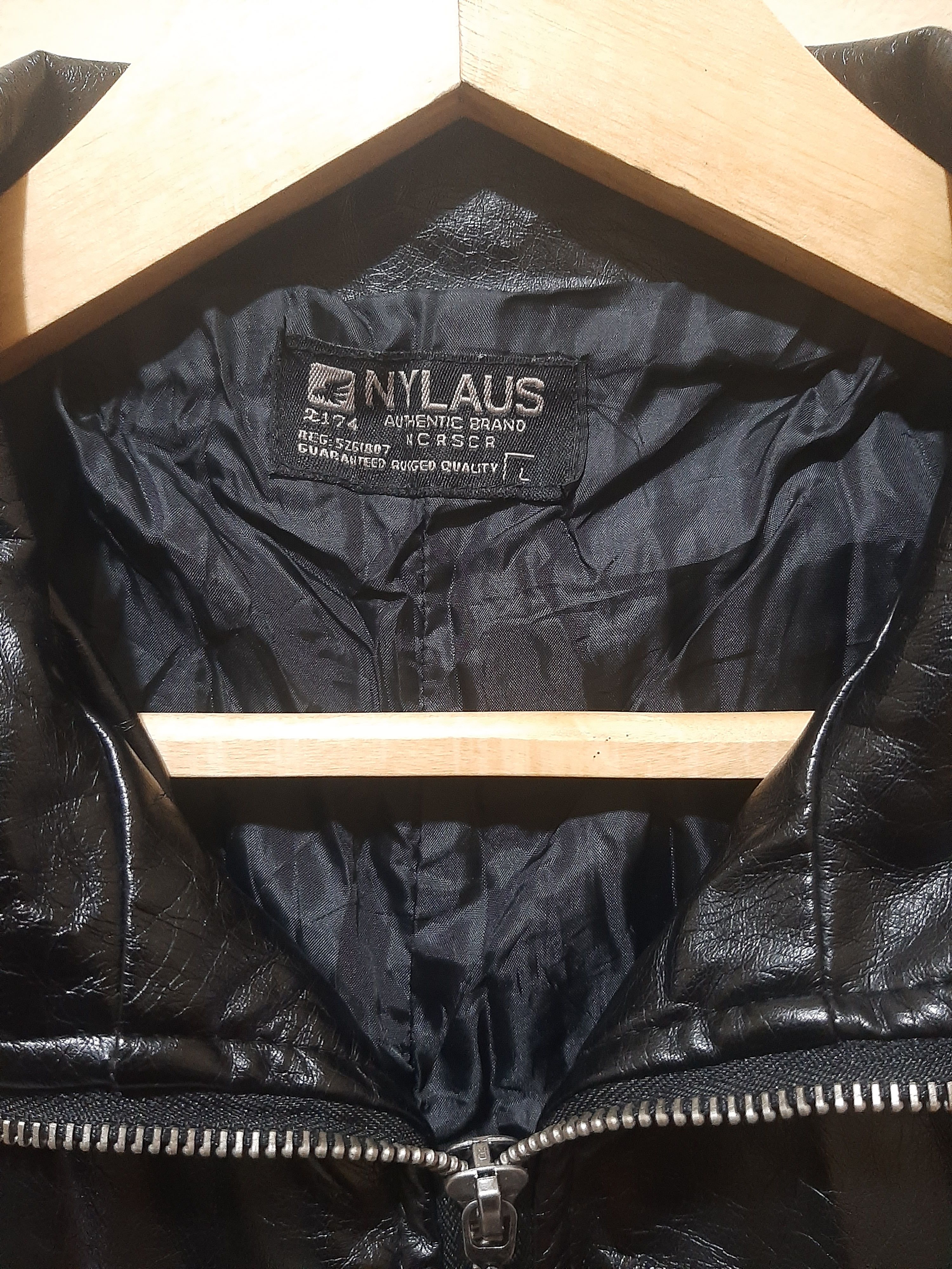 Japanese Brand Nylaus Moto Racing Leather Jacket Biker Size US L / EU 52-54 / 3 - 3 Thumbnail
