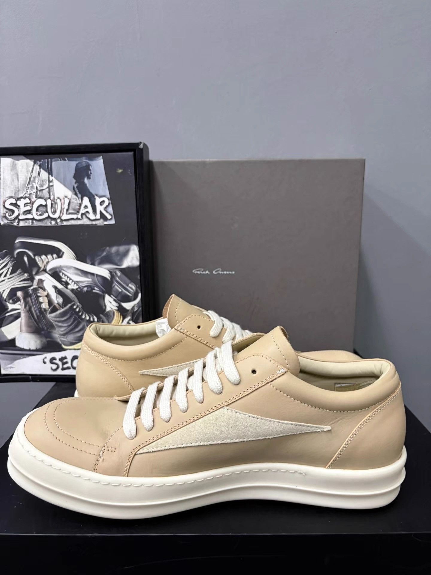 Rick Owens Rick Owens 25SS Ginger Yellow Leather Low-Tops K34 Size US 8 / EU 41 - 5 Thumbnail