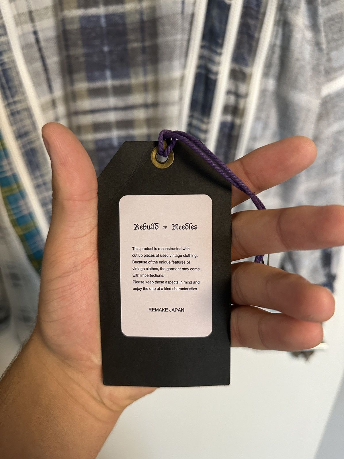 Needles Rebuild by Needles 7 cit Flannel blue white one size fit big Size US L / EU 52-54 / 3 - 11 Thumbnail