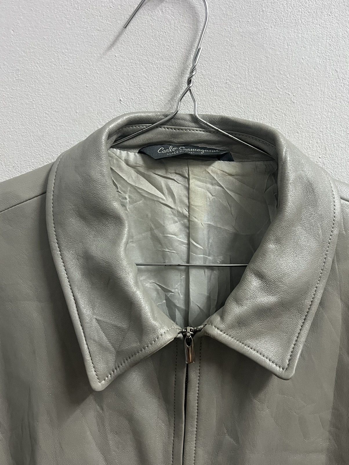 Other CARLO CARMOGNINI ZIPPER JACKET LEATHER GREY Size US L / EU 52-54 / 3 - 12 Thumbnail