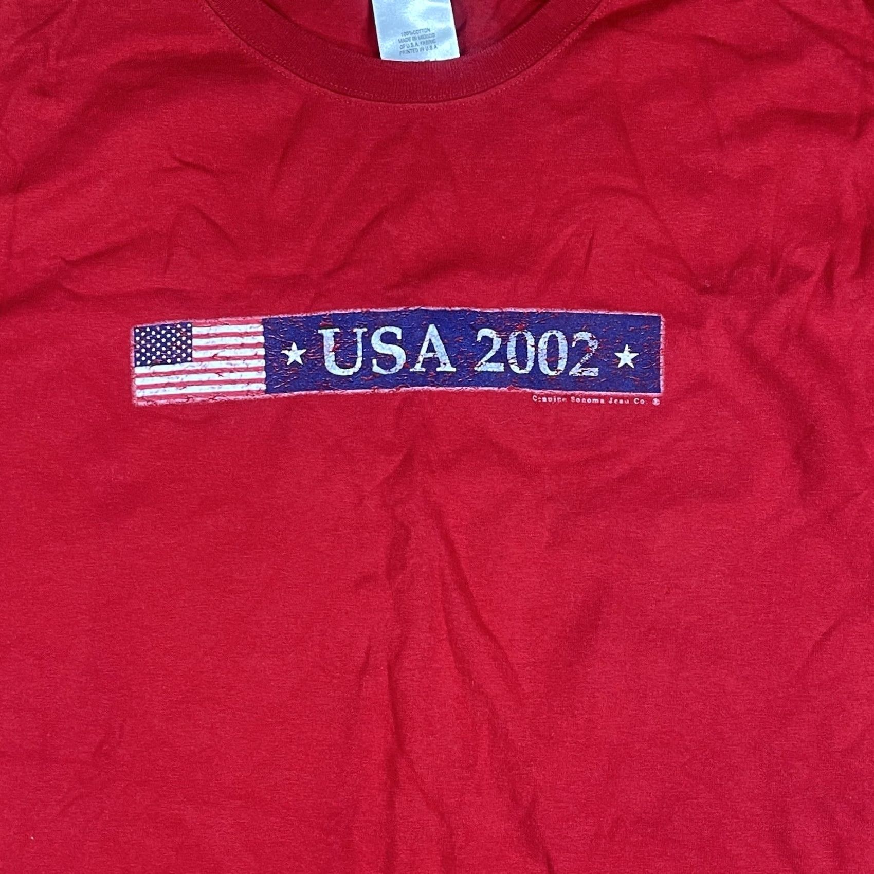 Vintage Sonoma T-Shirt Adult L Large Red 100% Cotton Crew Neck Short Sleeve Nike? Size US L / EU 52-54 / 3 - 2 Thumbnail
