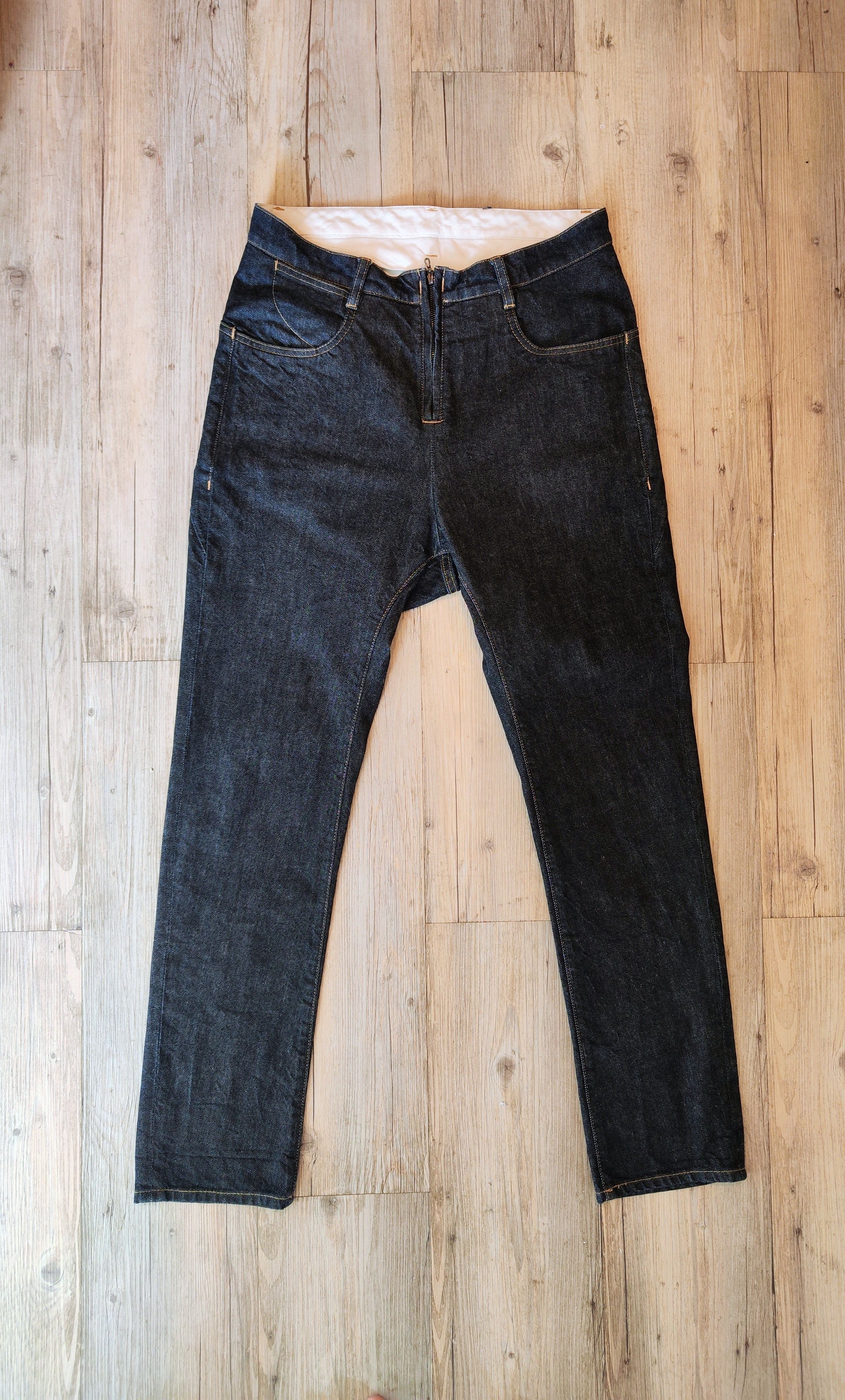 Kazuyuki Kumagai Attachment KP22 front zip denim pants.Like Yohji Yamamoto or Julius Size US 32 / EU 48 - 3 Thumbnail