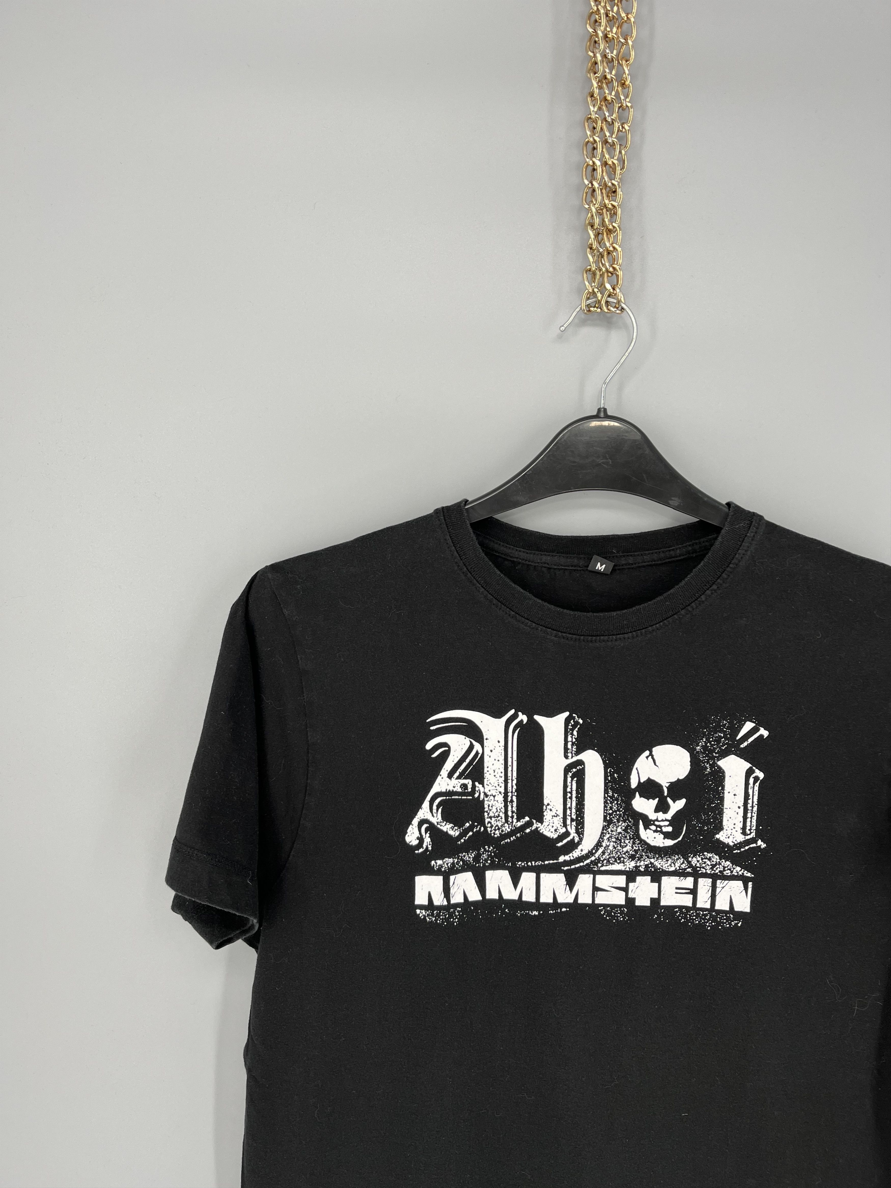 Band Tees Vintage Y2K Rammstein Face Horror Print Band Rock Streetwear Size US M / EU 48-50 / 2 - 6 Thumbnail