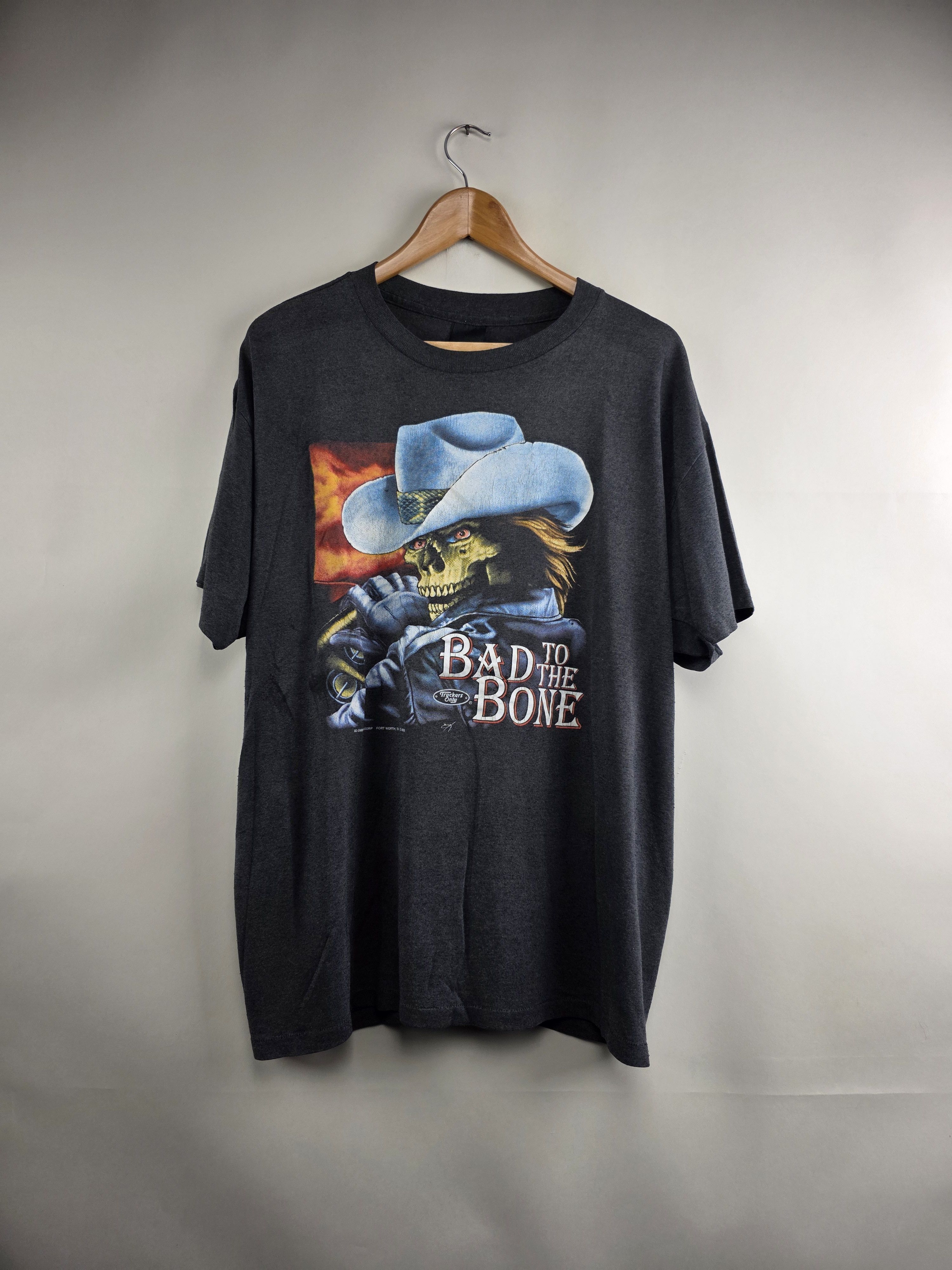 Harley Davidson × Vintage 1991 Bad to the bone Truckers only 3D Emblem Size US XL / EU 56 / 4 - 1 Thumbnail