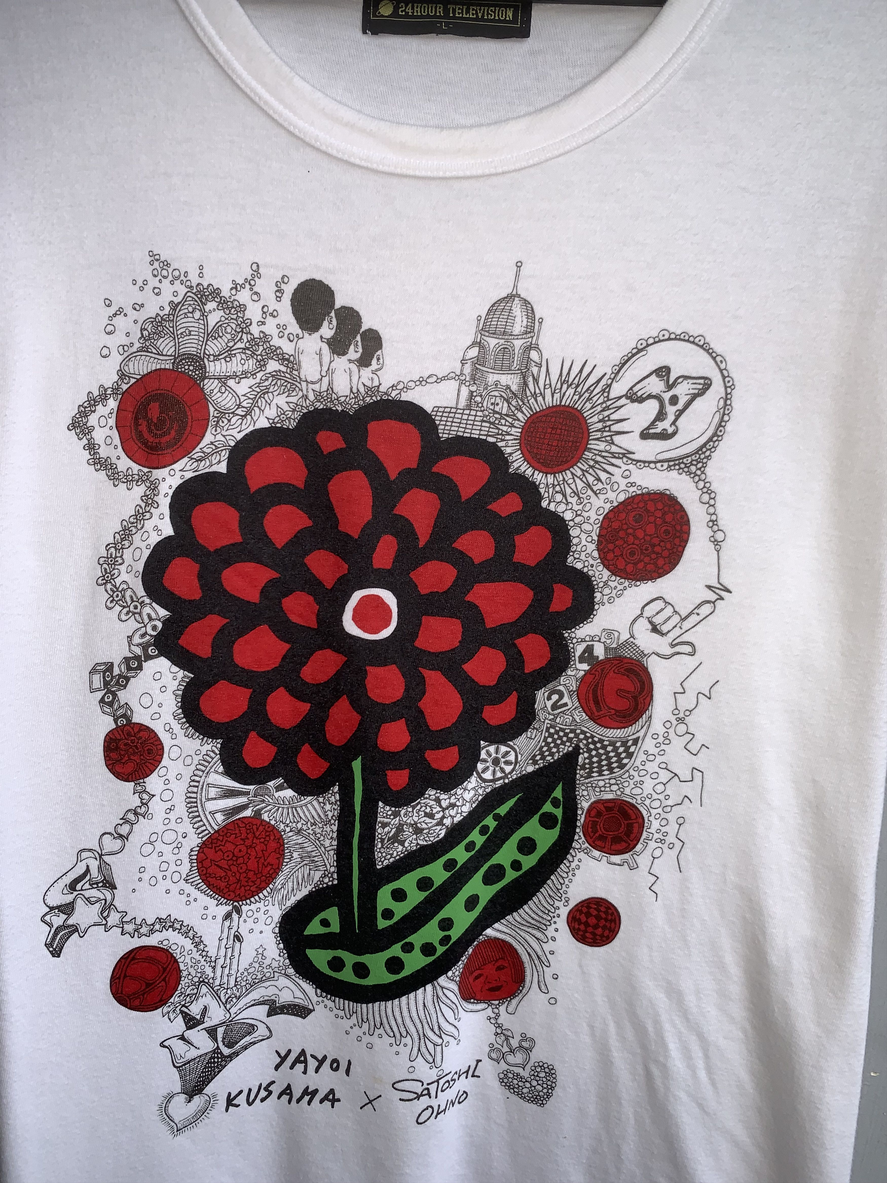 Japanese Brand Yayoi Kusama X Satoshi Ohno 24 Hour Television Vintage Shirt Size US L / EU 52-54 / 3 - 2 Thumbnail