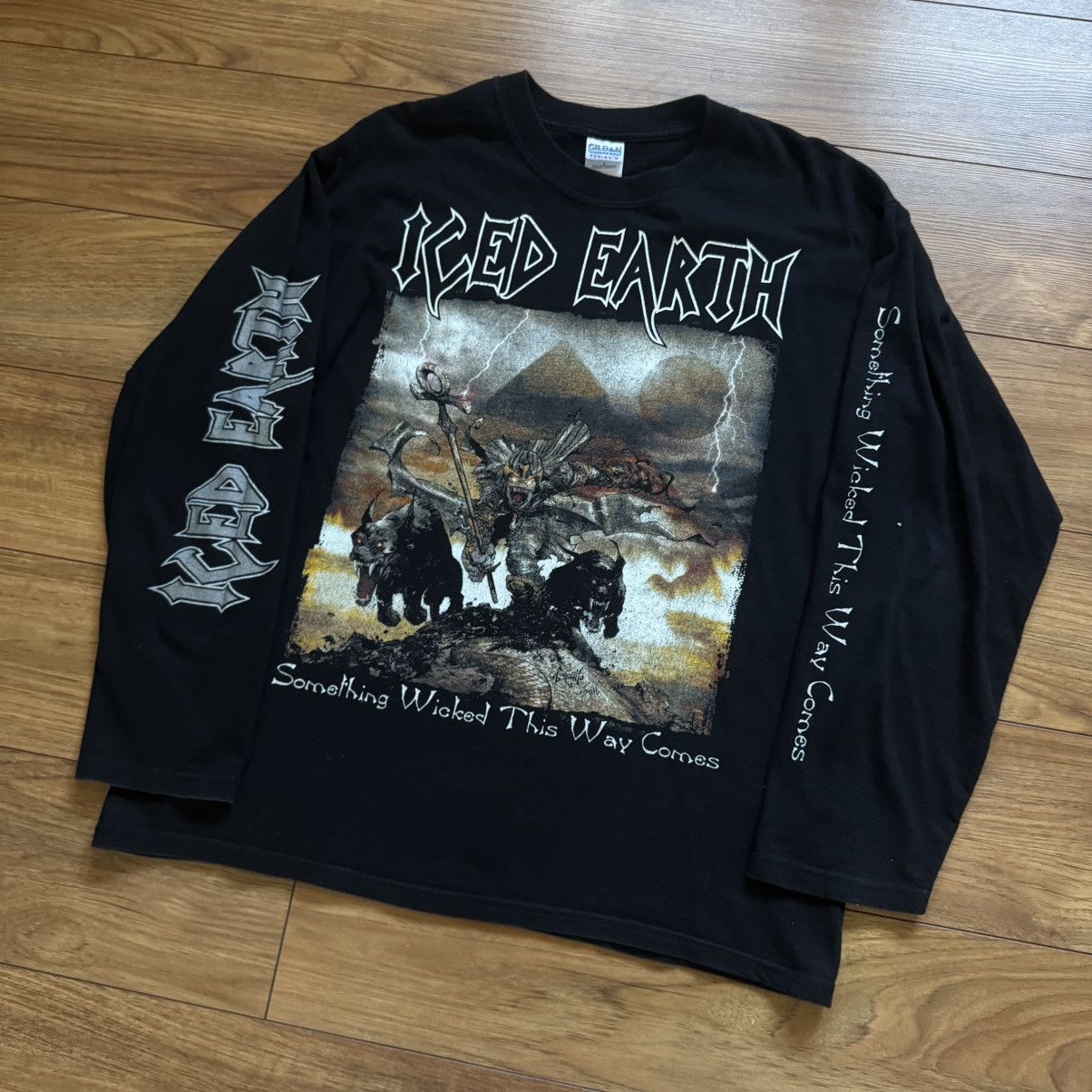 Gildan Vintage 2004’ Iced Earth vintage longsleeve shirt Size US XL / EU 56 / 4 - 4 Thumbnail
