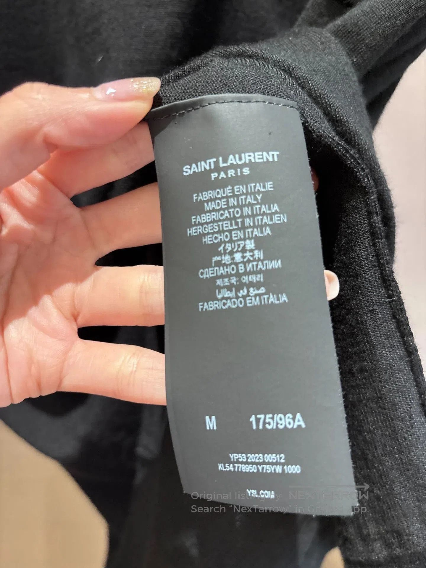 Saint Laurent Paris Saint Laurent Black Wool Short-Sleeve Polo. Size US M / EU 48-50 / 2 - 3 Thumbnail