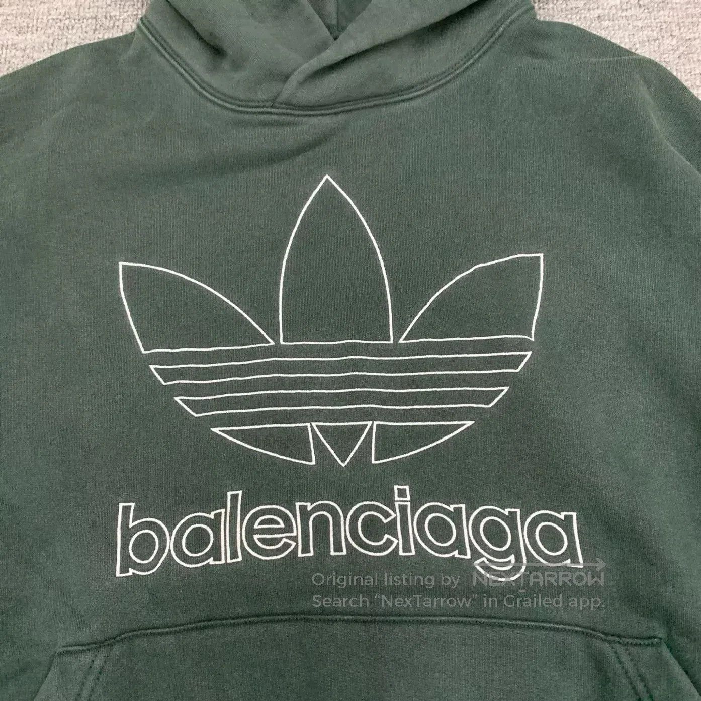 Balenciaga Balenciaga x Adidas Green Logo Hoodie. Size US S / EU 44-46 / 1 - 6 Thumbnail