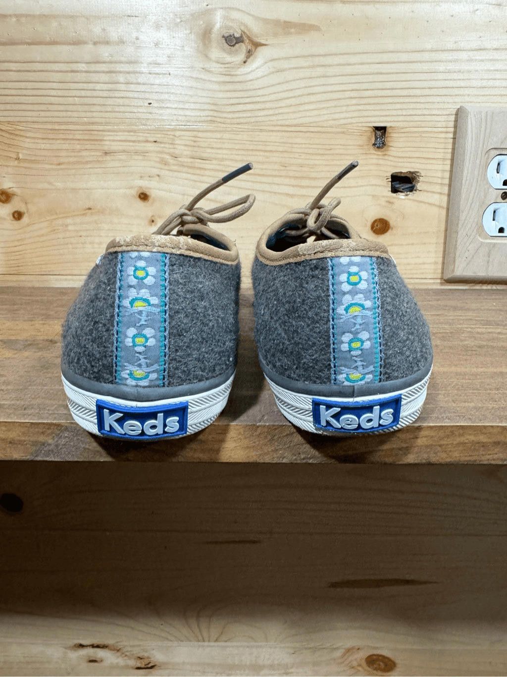 Keds Keds Champion Women's Size 8.5 Gray Wool Tan Piping Shoes Size US 8.5 / IT 38.5 - 5 Thumbnail