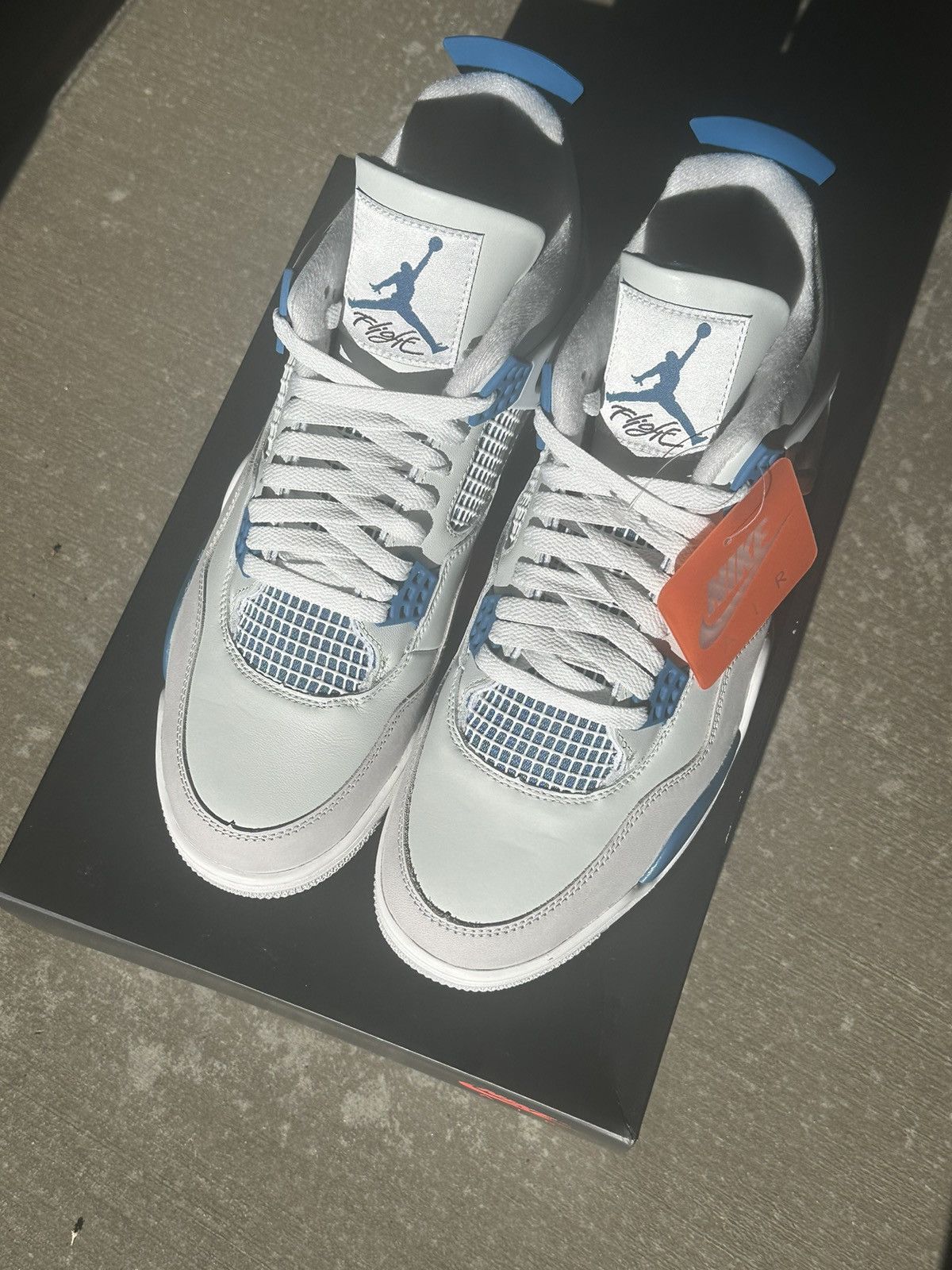 image of Jordan Nike Air Jordan 4 OG Military Blue 2024 Shoes in White, Men's (Size 11)