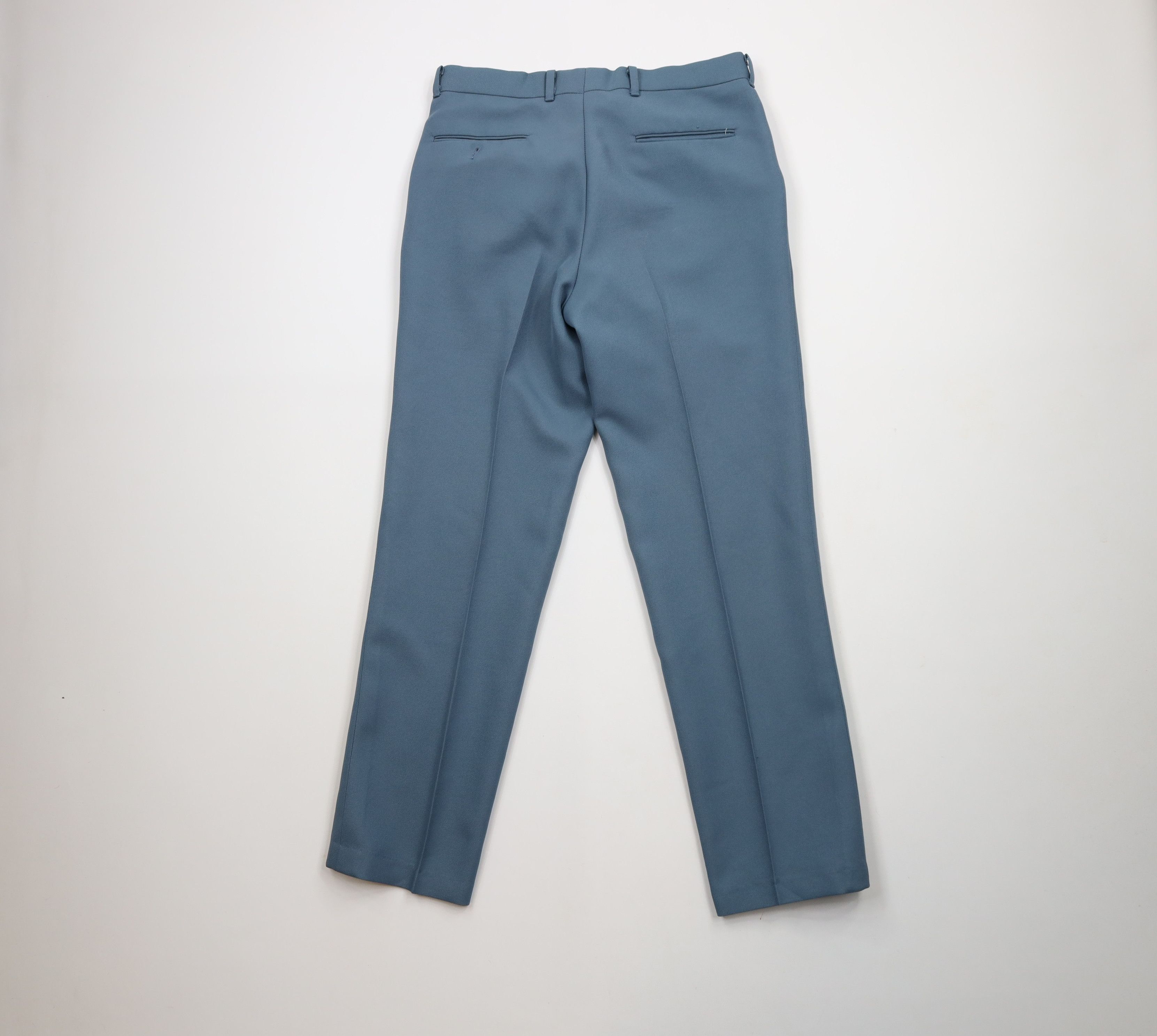 Vintage Vintage 70s Streetwear Leg Chino Pants Blue Polyester USA Size US 32 / EU 48 - 9 Thumbnail