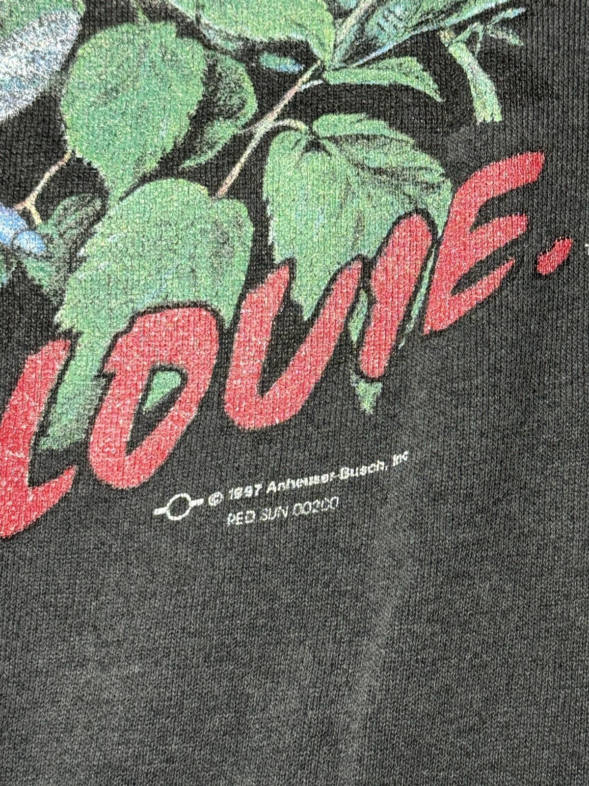 Budweiser Vintage 90s Budweiser Let It Go Louie Beer FADED Sweatshirt Size US L / EU 52-54 / 3 - 3 Thumbnail