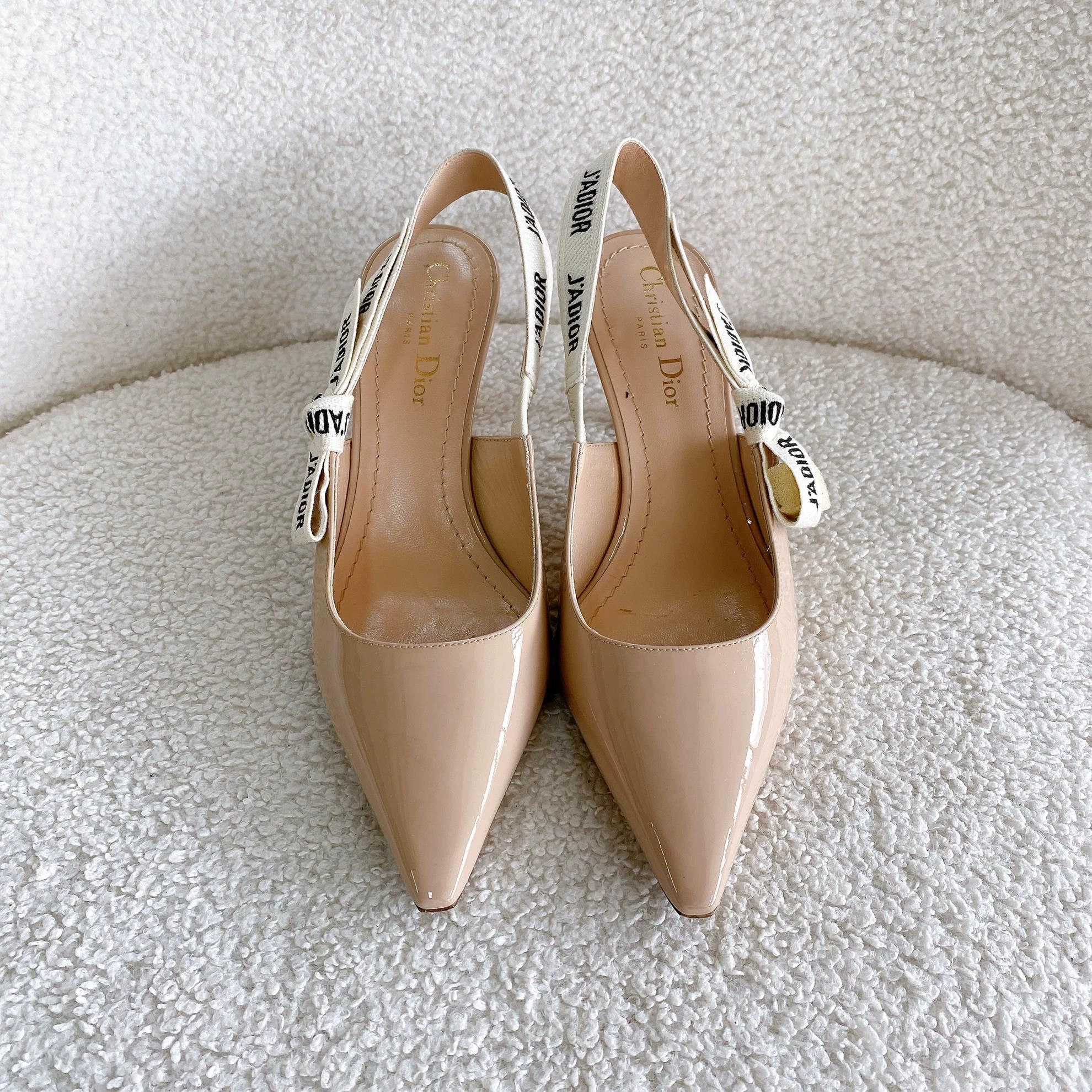 Dior Christian Dior Nude Low Heel Sandals 37 4818 Size US 6.5 / IT 36.5 - 2 Thumbnail
