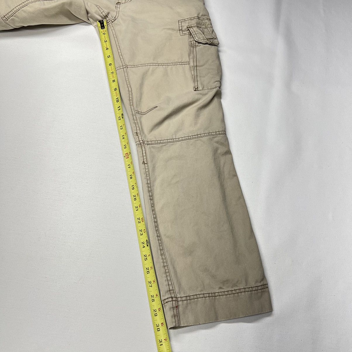 Vintage Iron Gear Cargo Pants Khaki Straight Pocket Baggy Workwear Size US 31 - 23 Thumbnail