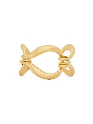Saint Laurent Paris o1bcso1str0226 Size:M/Oversized Hook Bracelet in Golden Size ONE SIZE - 1 Thumbnail