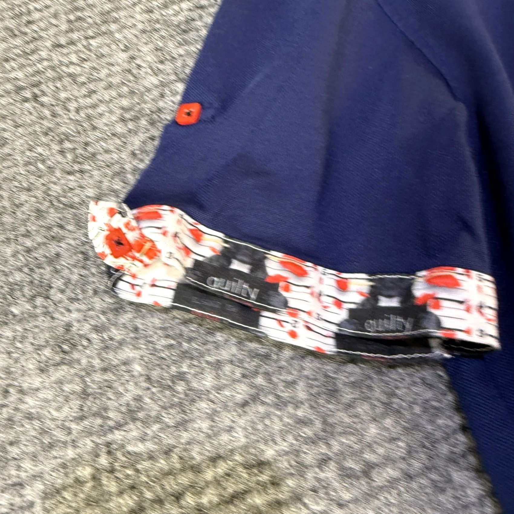 Maceoo Maceoo Polo Shirt Mens S Navy French Bulldog Trim Contrast Collar Red Size US S / EU 44-46 / 1 - 4 Thumbnail