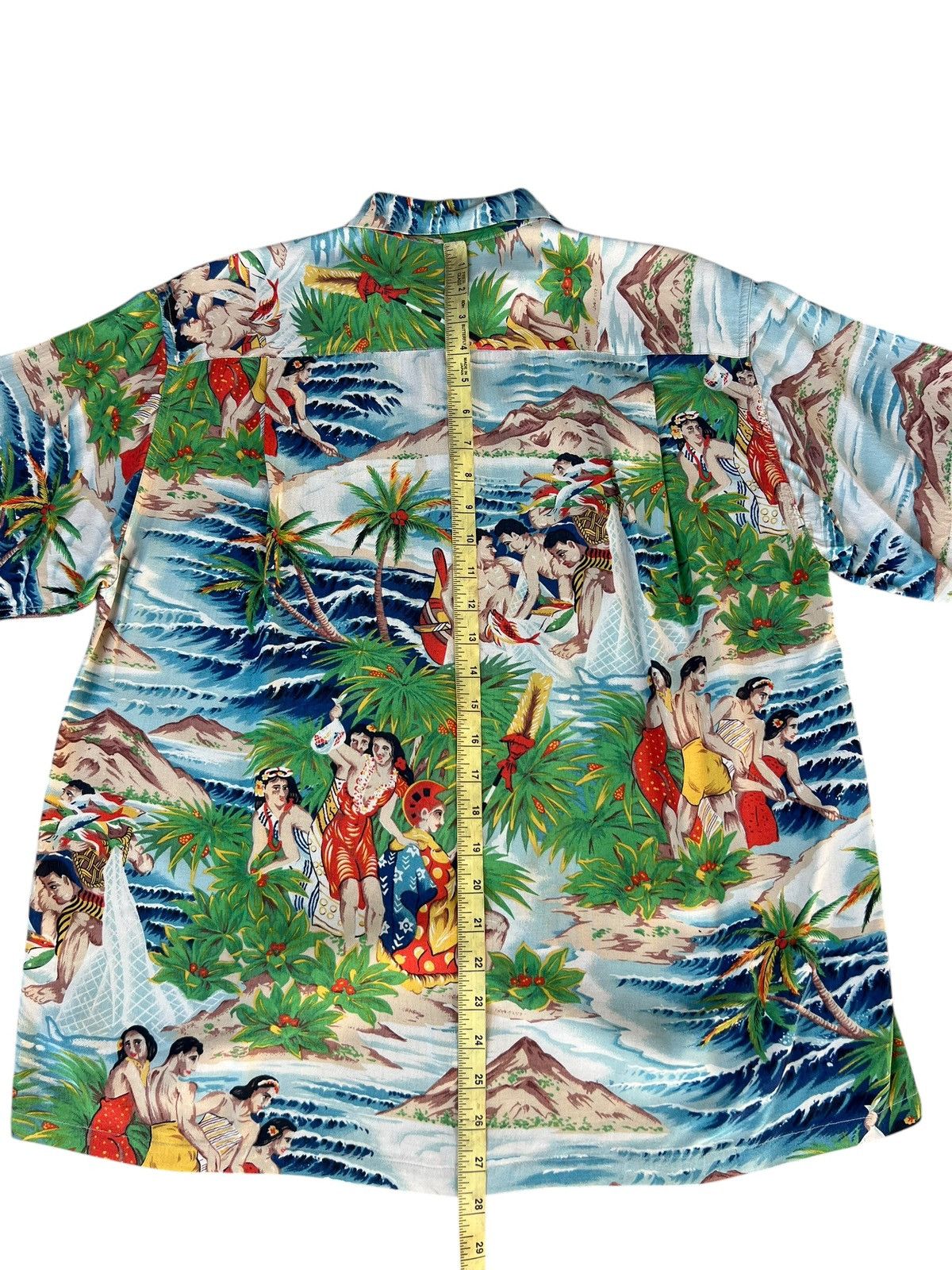 Sun Surf VTG Sun Surf Hula Girls Fisherman Crepe Rayon Hawaiian Shirt Size US M / EU 48-50 / 2 - 19 Thumbnail