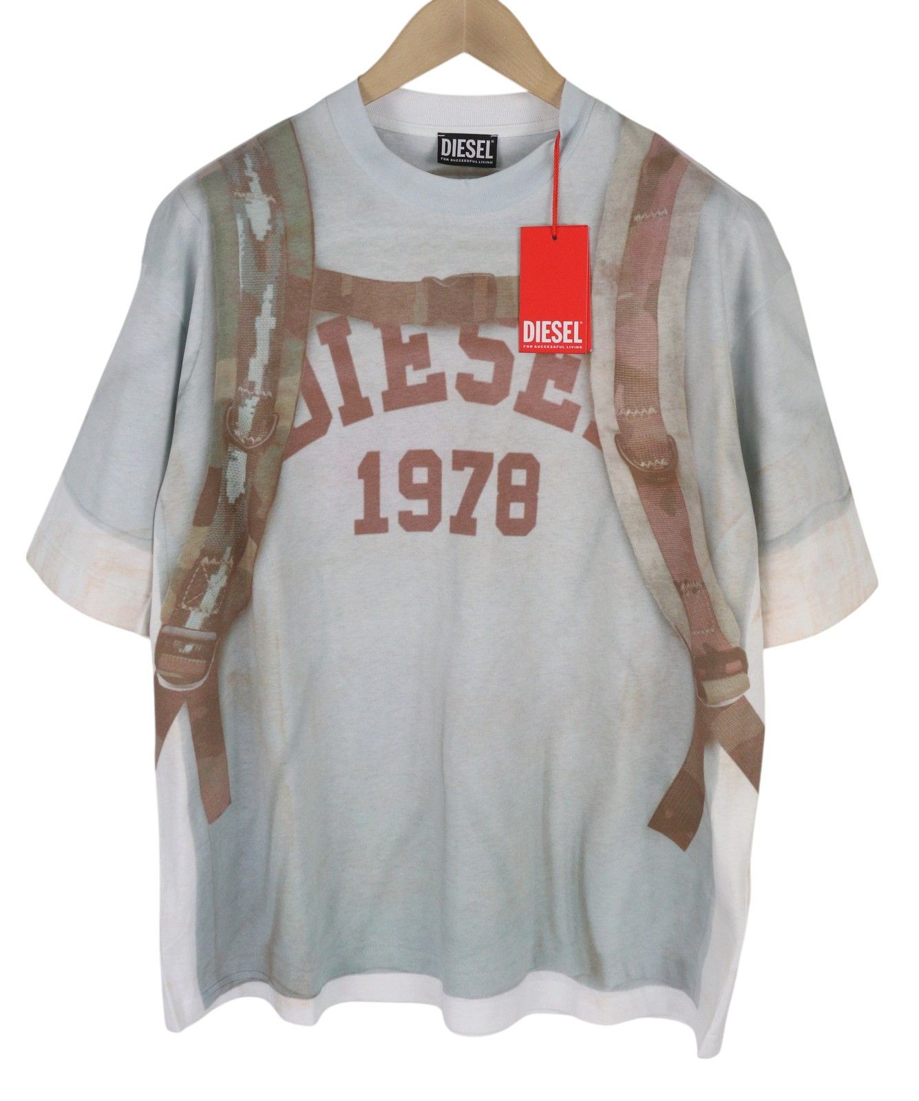 Diesel T-WASH-E3 M White Short Sleeve Crew Tricot Stretch 85116 Size US M / EU 48-50 / 2 - 1 Thumbnail