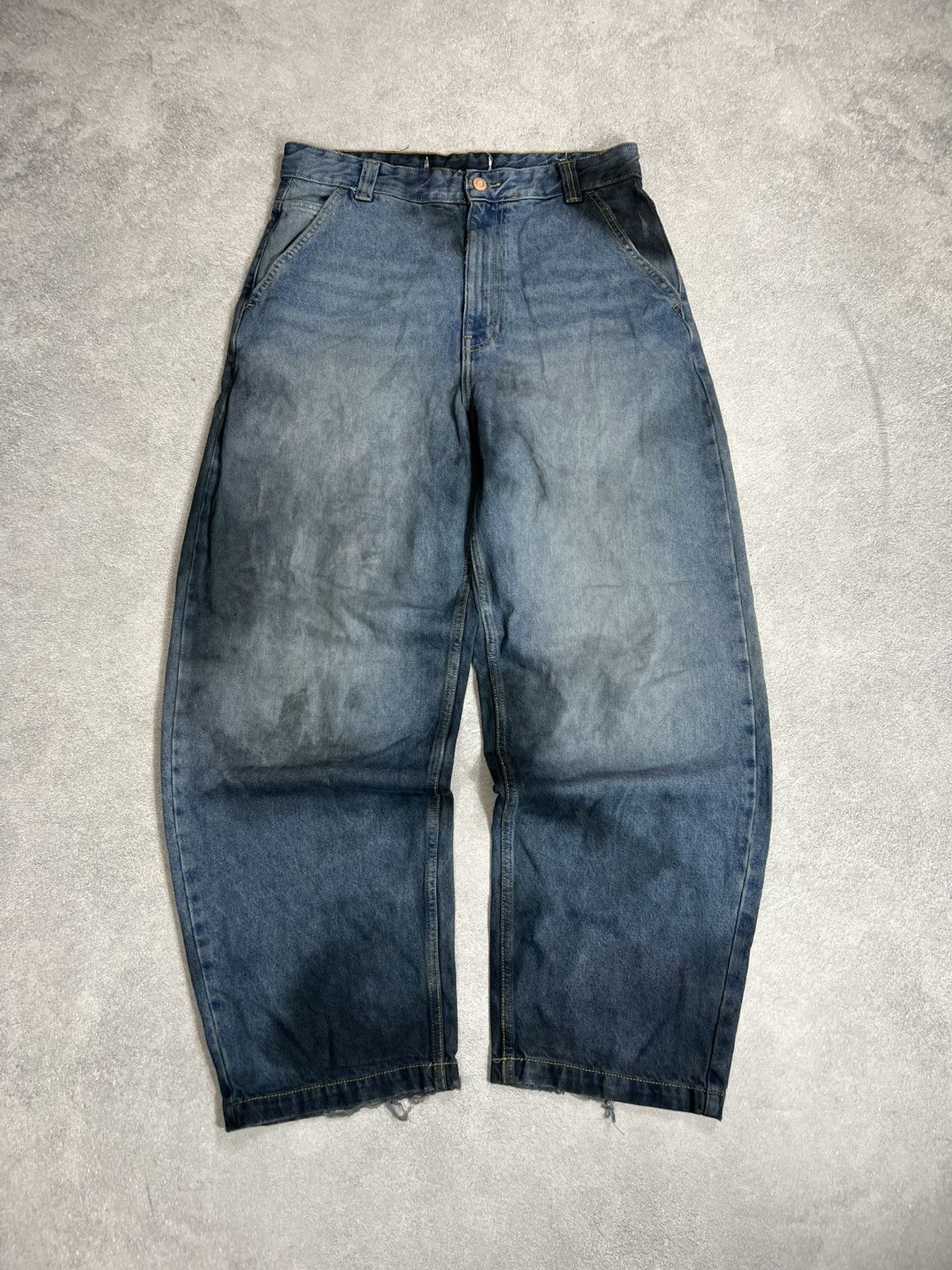 Japanese Brand vtg if6was9 type baggy distressed balenci type jeans 90s Size US 31 - 2 Thumbnail