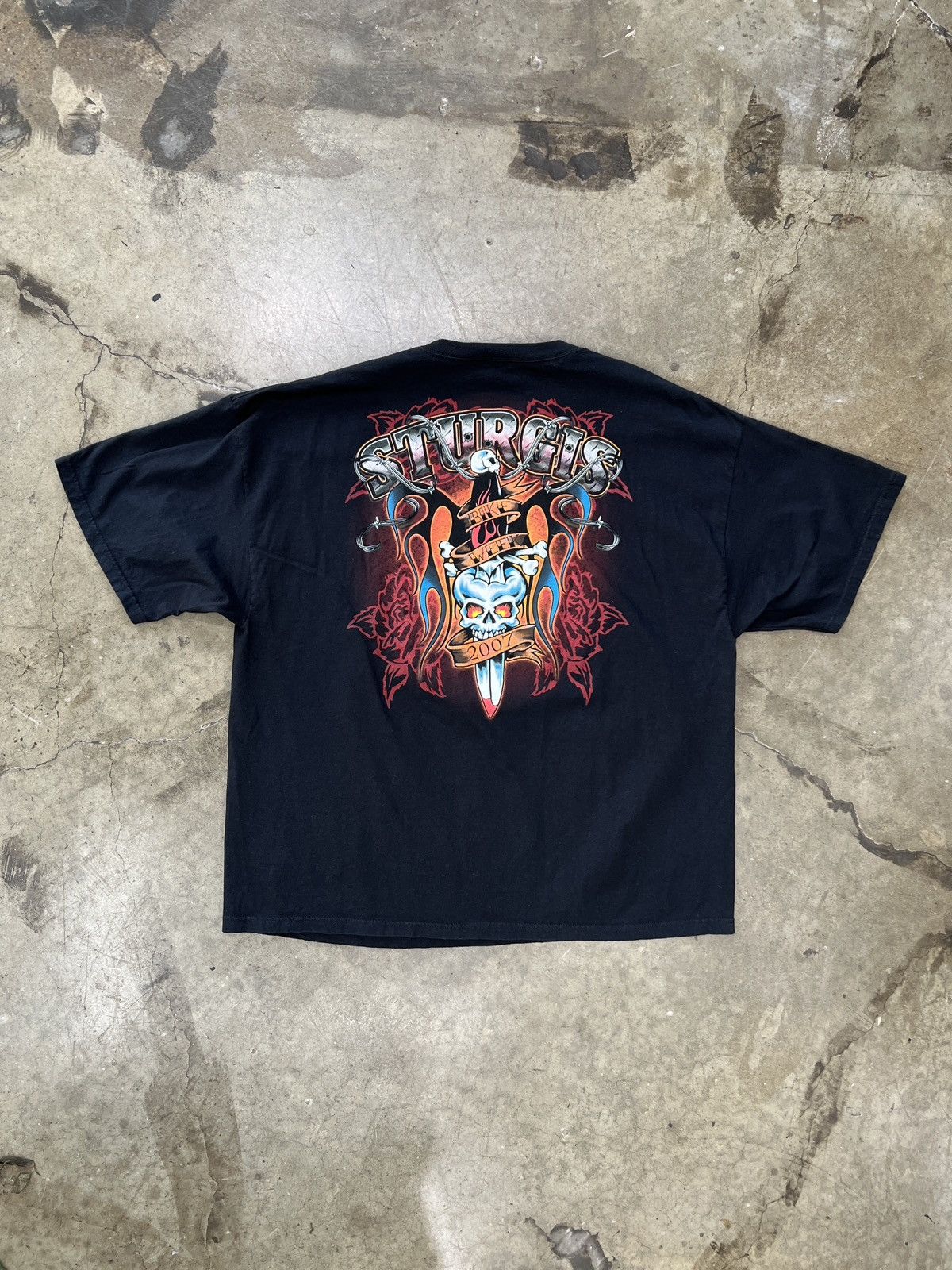 Harley Davidson Vintage 2007 Sturgis Bike Week American Motorcycle Tee 3XL Size US XXL / EU 58 / 5 - 2 Thumbnail