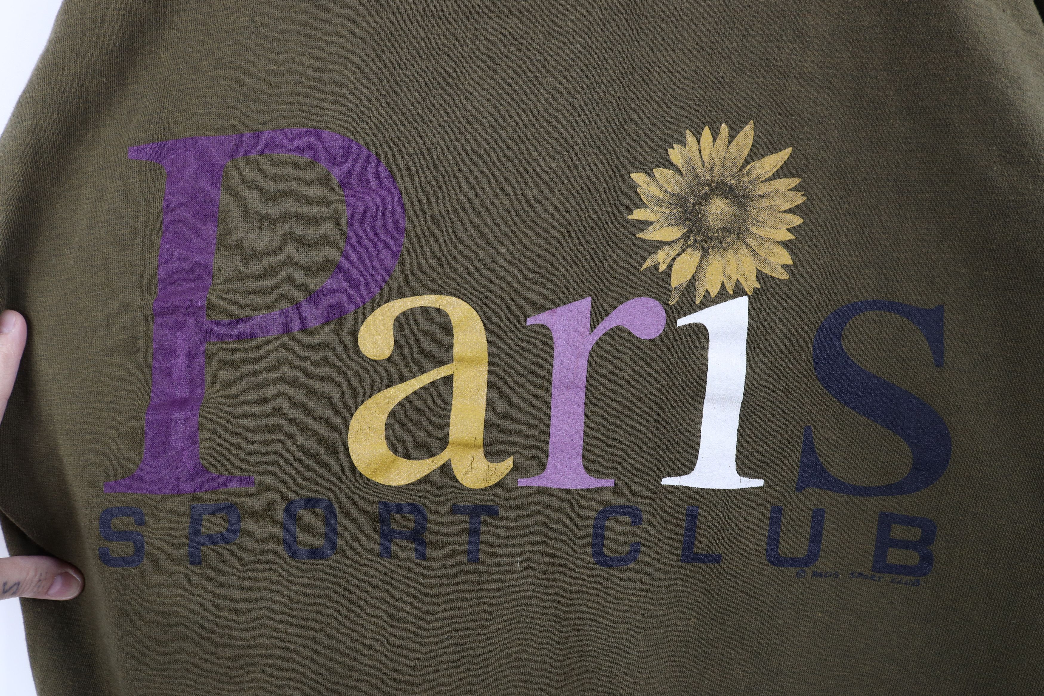 Vintage Vintage 90s Streetwear Block Paris Sunflower Sweatshirt Size L / US 10 / IT 46 - 4 Thumbnail