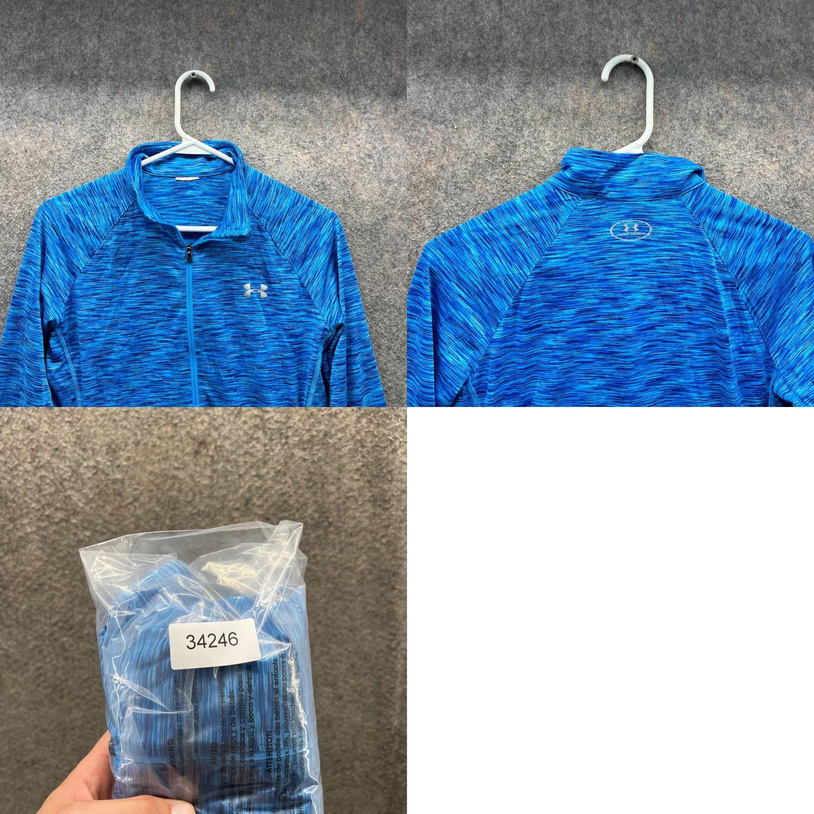 Under Armour Under Armour Sweatshirt Womens XS Blue 1/4 Zip Pullover Mock Neck Athletic Activewear Sweatshirt Mens Women Girls Size XS / US 0-2 / IT 36-38 - 8 Thumbnail