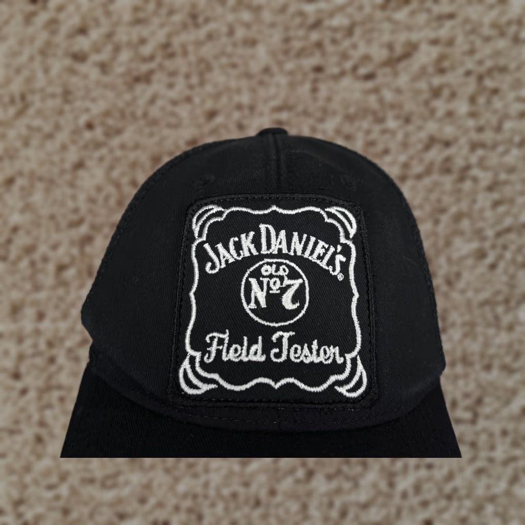 Vintage Jack Daniel's Hat Cap Trucker Adjustable One Size Adult Black Cotton Polyester Men Mens Cap Hat Size ONE SIZE - 1 Thumbnail