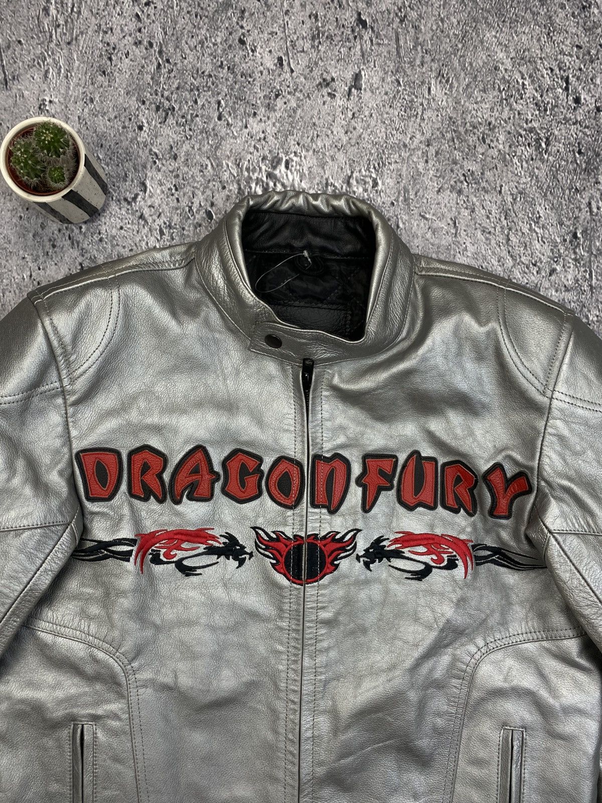 Japanese Brand × Vintage Leather Jacket Racing Dragon Streetwear USA Size US M / EU 48-50 / 2 - 4 Thumbnail