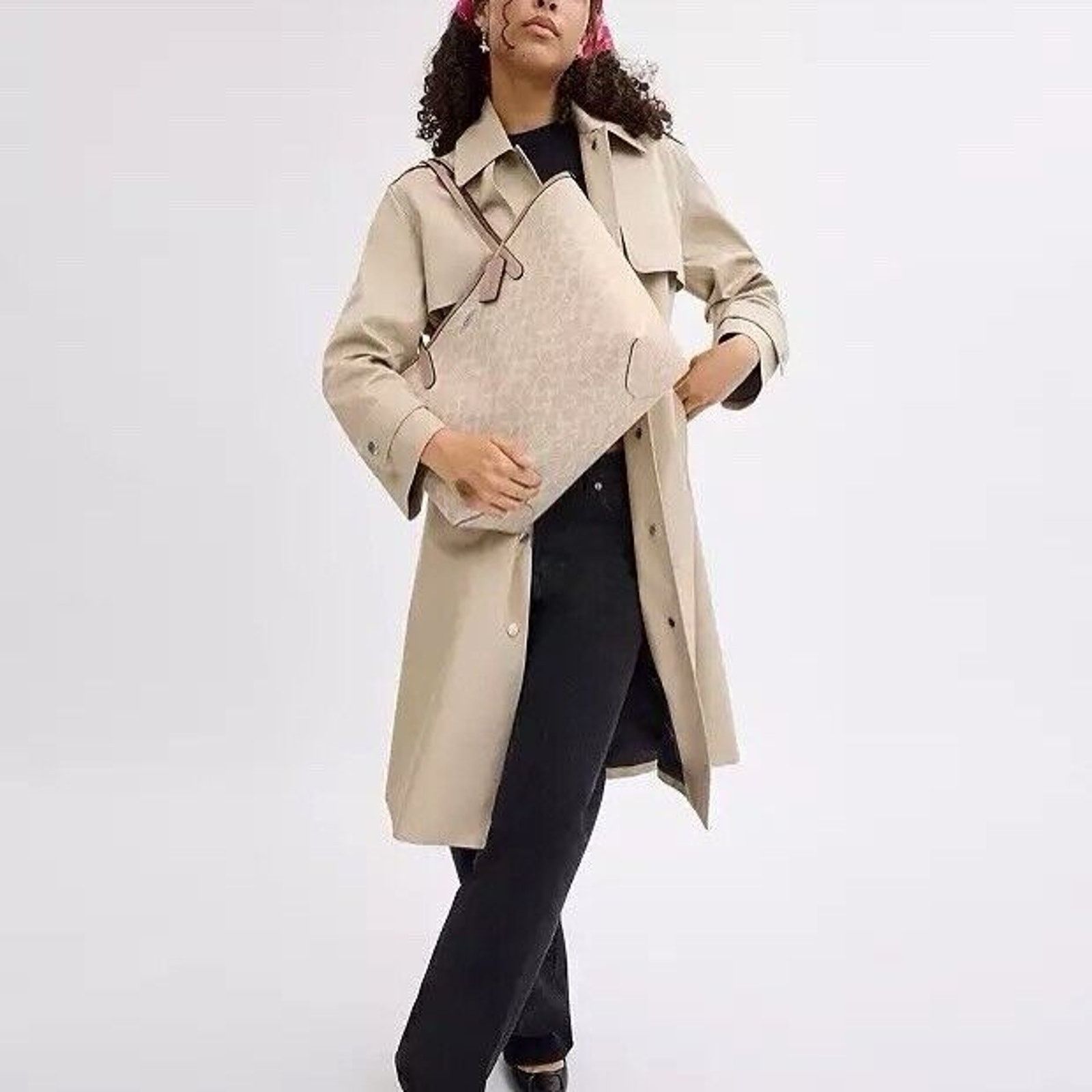 Coach NWT Coach City Tote Bag Signature Canvas CV976 Sand/Taupe Size ONE SIZE - 3 Thumbnail