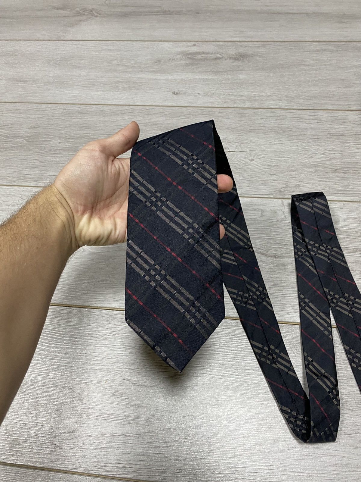 Burberry Burberry London nova blue dark check silk tie plaid Size ONE SIZE - 5 Thumbnail