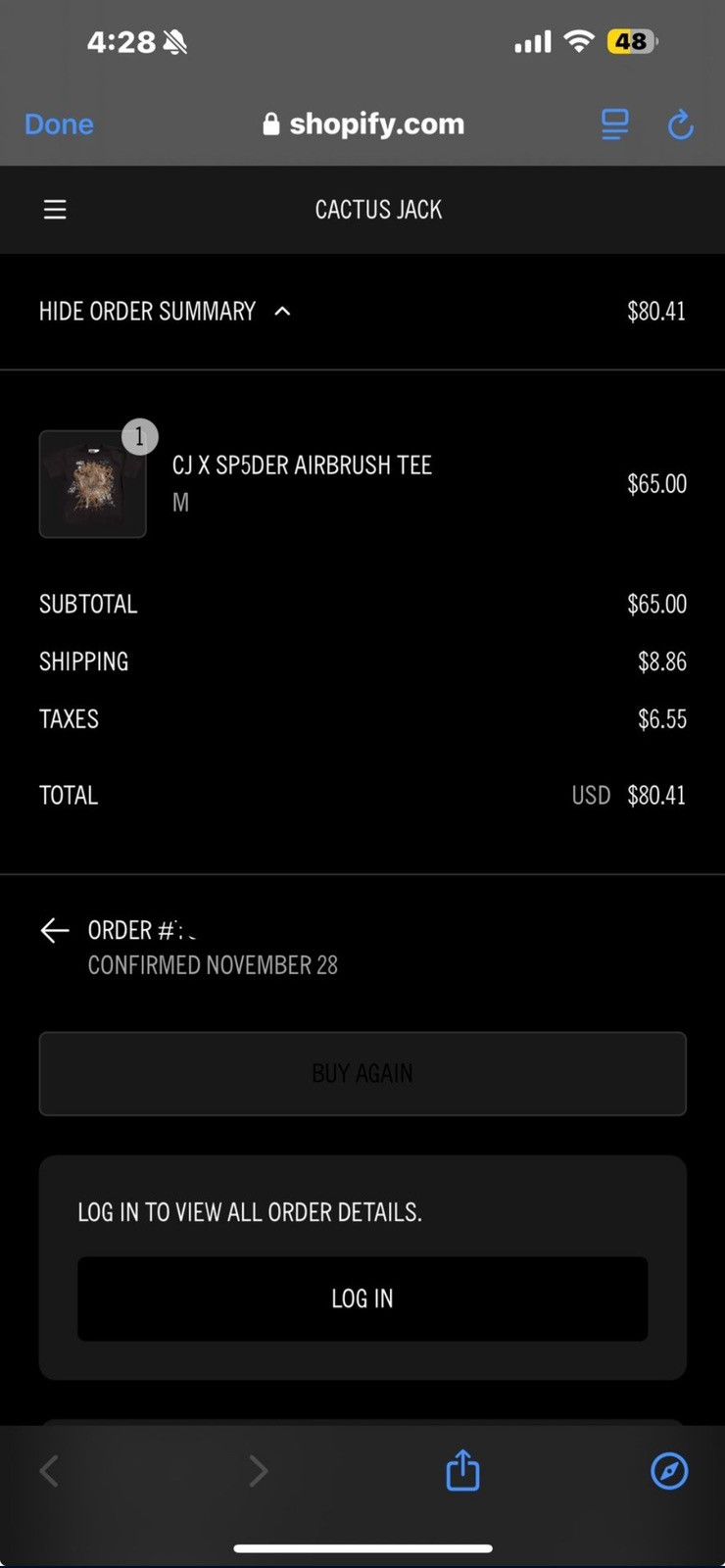 Other Travis Scott Cactus Jack x Sp5der Airbrush Tee Size Medium Size US M / EU 48-50 / 2 - 6 Thumbnail