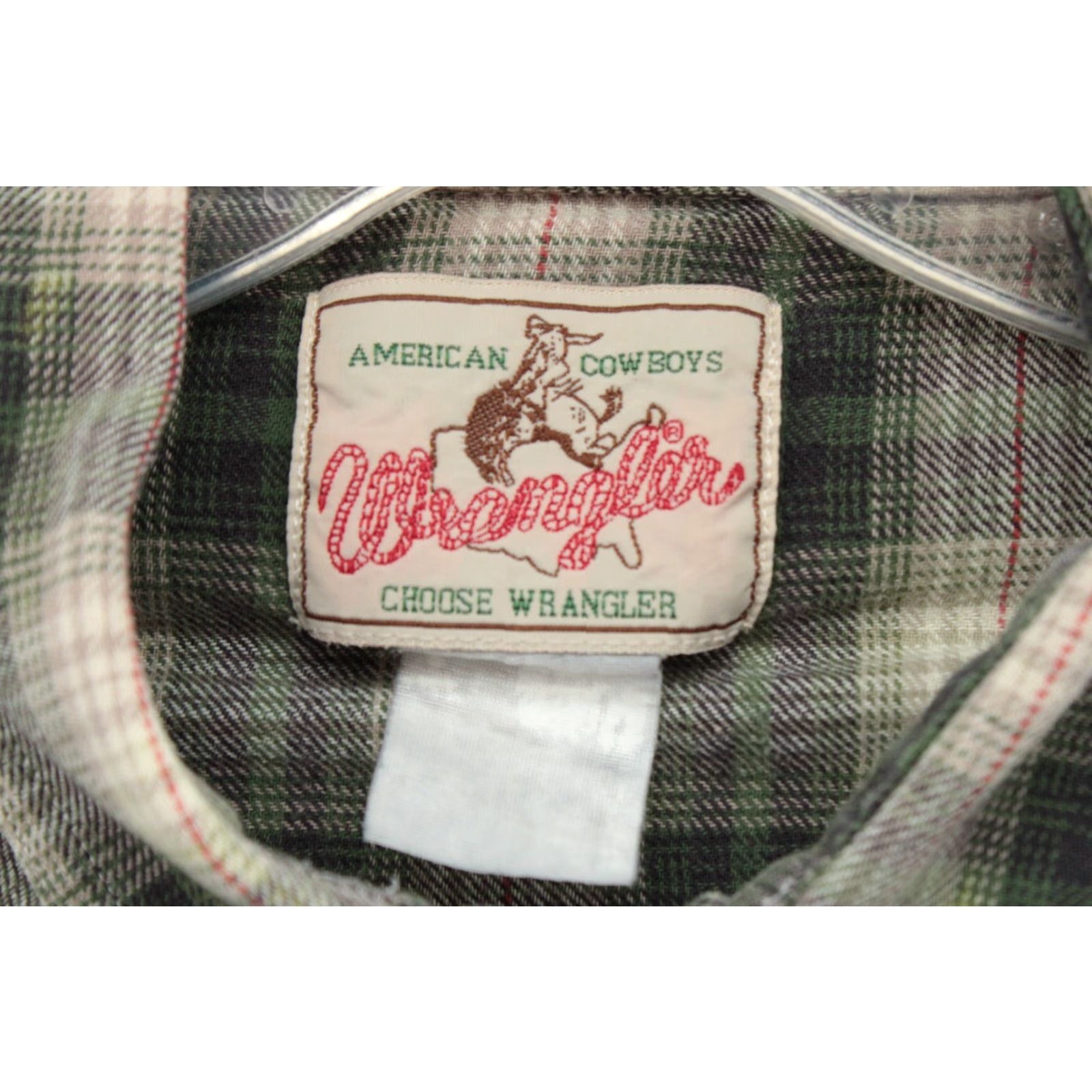 Wrangler VINTAGE Wrangler Shirt Men's Large Western Pearl Snap Plaid Green Yellow 100% Cotton Cowboy USA 90s Mens Size US L / EU 52-54 / 3 - 5 Thumbnail