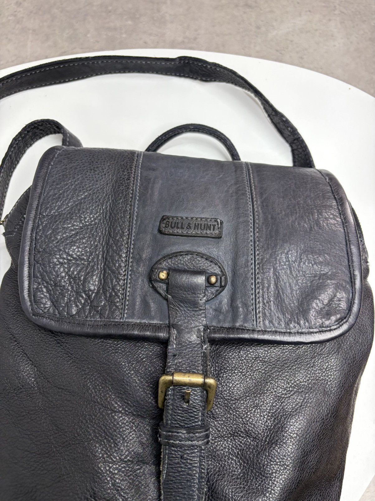 KMRii Vintage Leather Backpack Shoulder Bag 2Way Y2K Distressed Size ONE SIZE - 5 Thumbnail